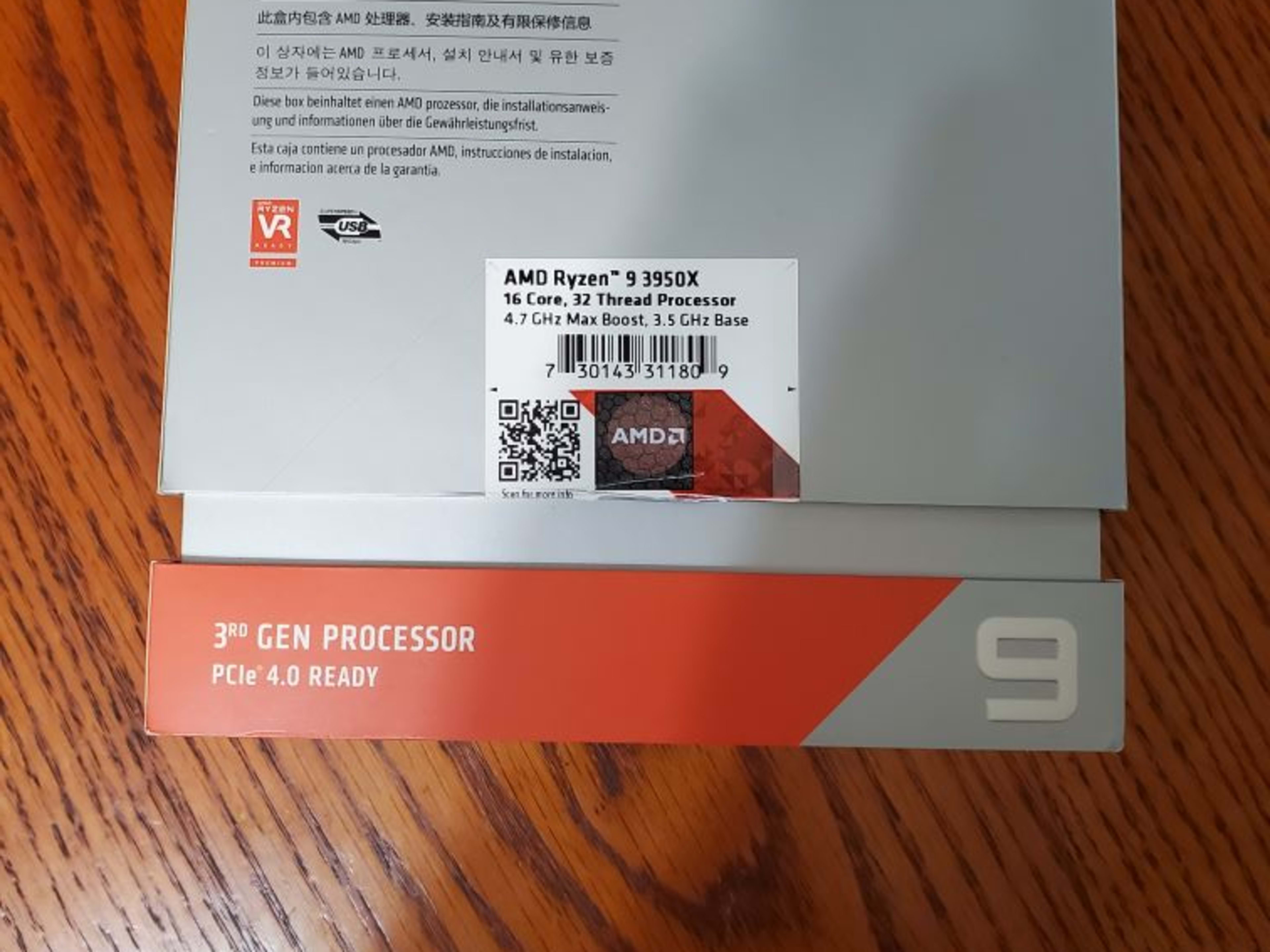 AMD Ryzen 9 3950X 16-Core, 32-Thread Unlocked Desktop