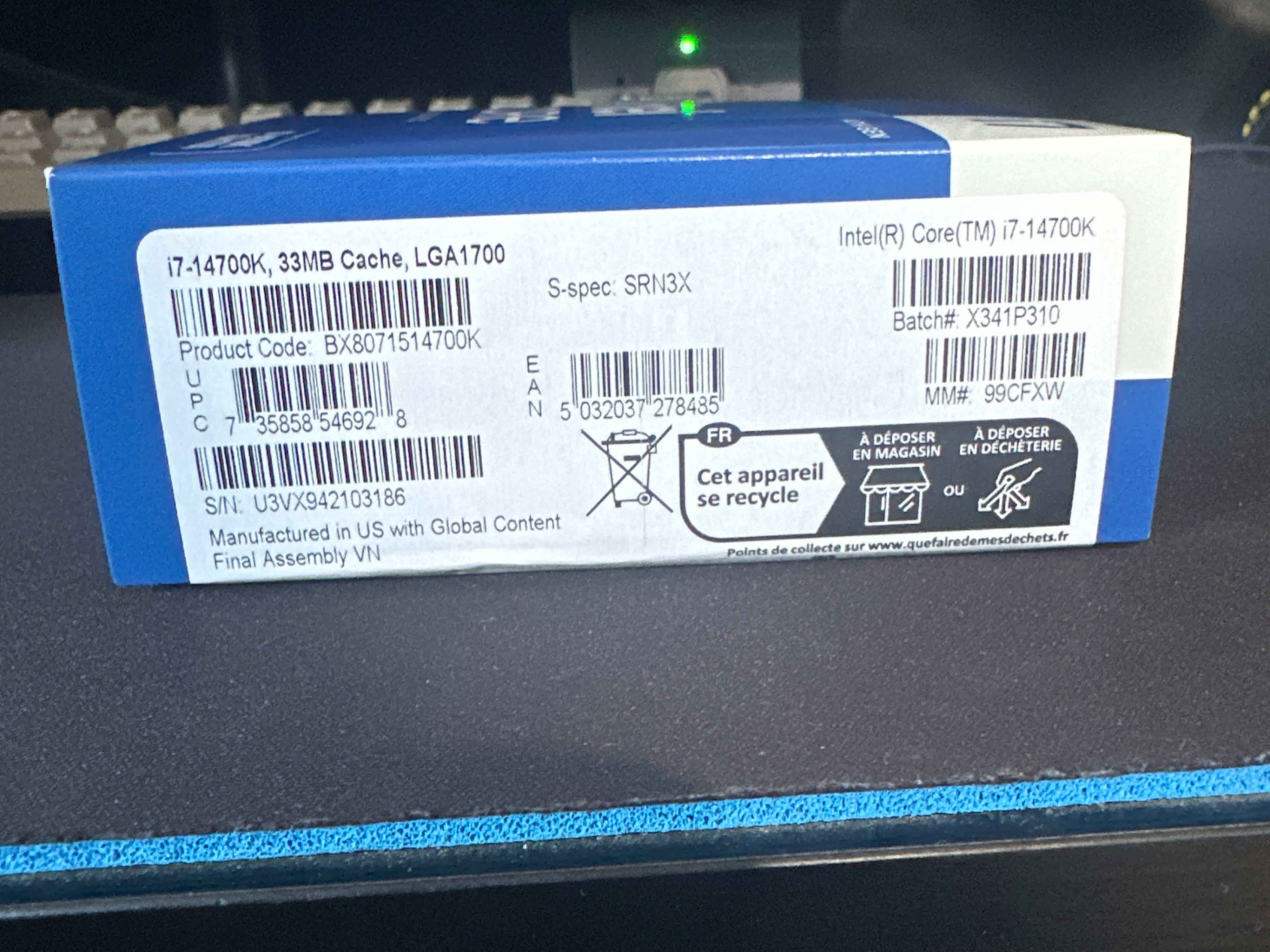 【保証書可能】intel core i7 14700K 保証書可能】intel core i7 14700K 保証書可能】intel core i7