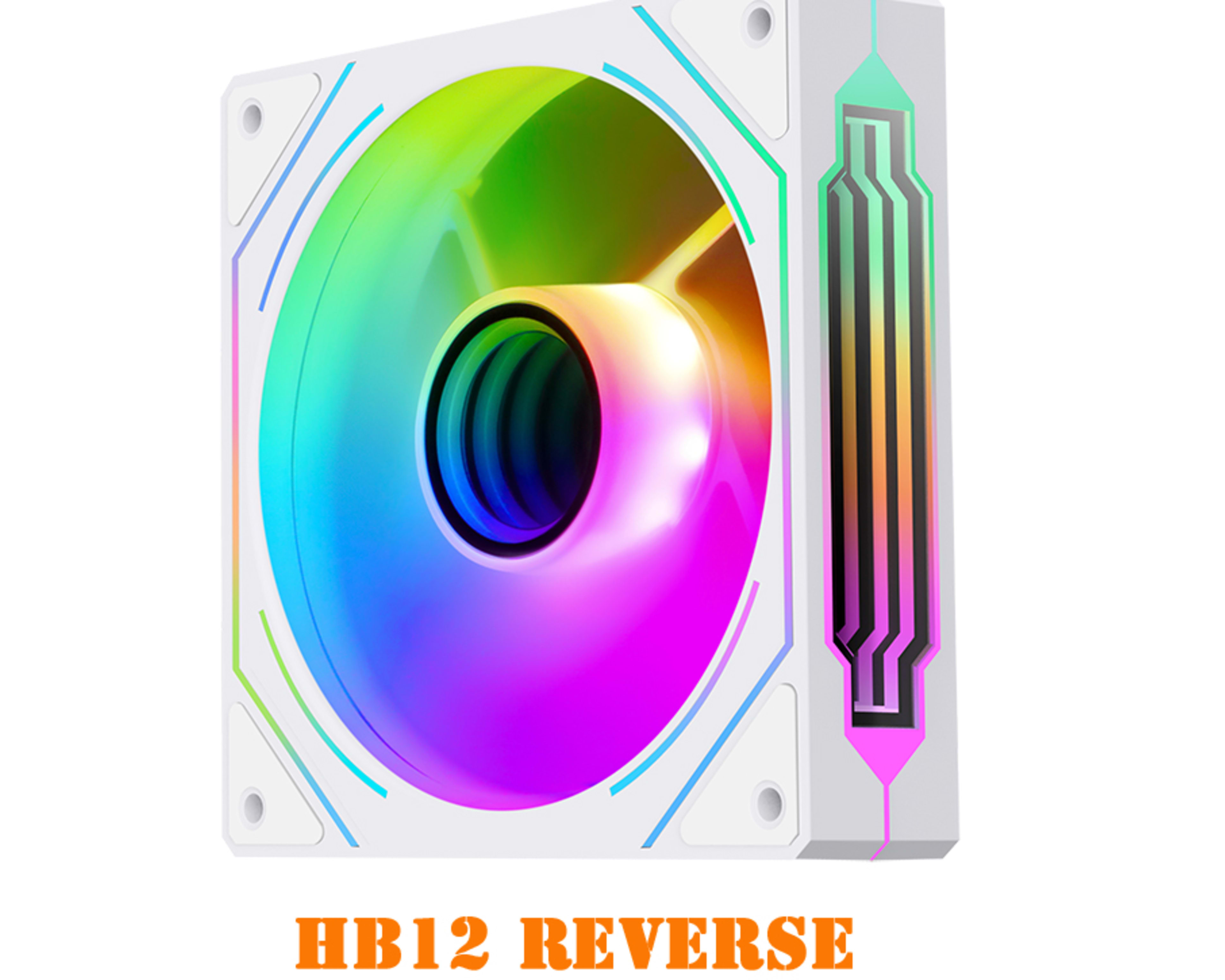 SEGOTEP 🪞HB12🪞 [REVERSE] | WHITE CASE FAN | 120MM | PWM | ARGB | INFINITE MIRROR REFLECTION