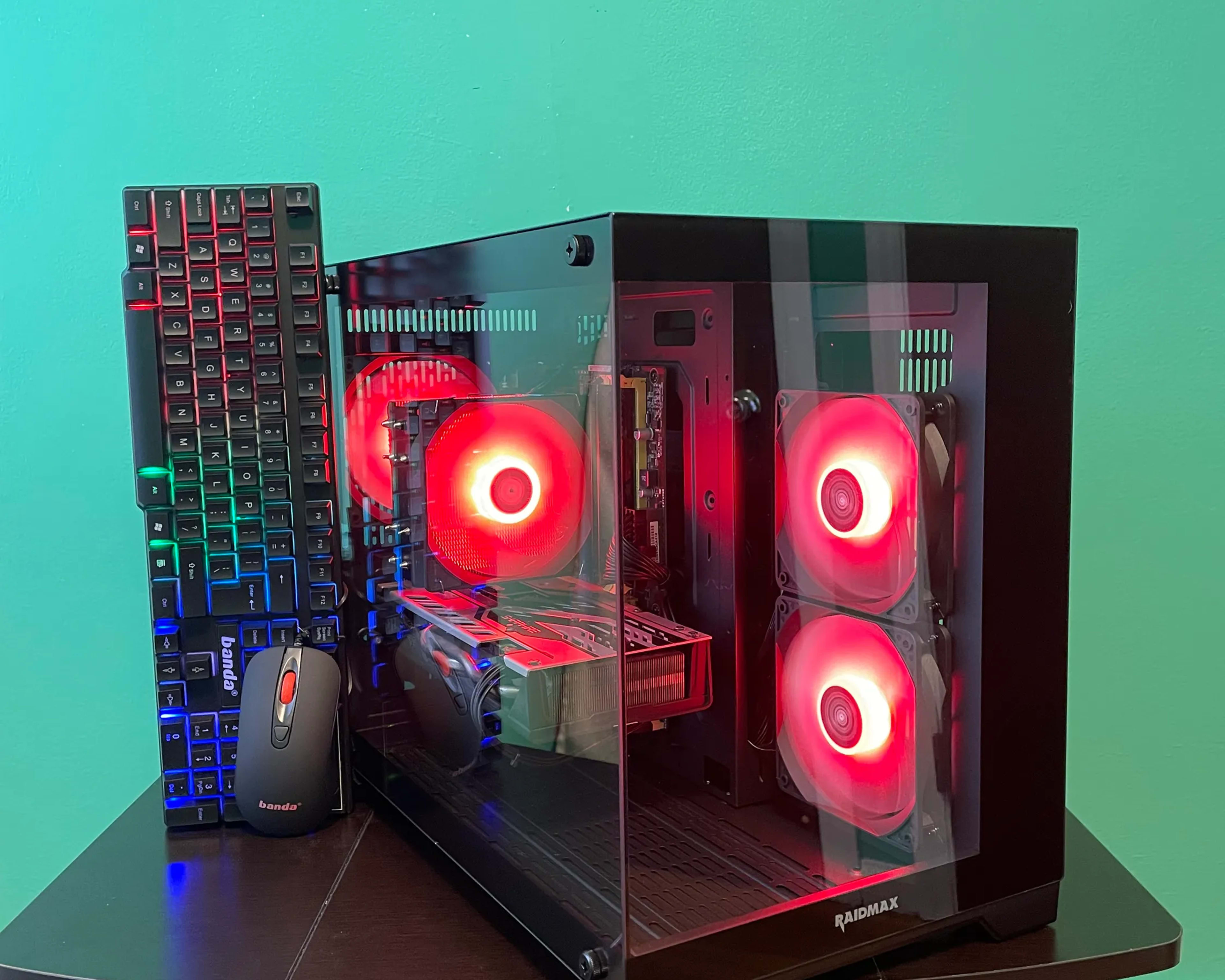 RED Style Gaming PC | Intel i5 / Amd RX580 / 8GB / 600GB Win 10 Pro WiFi