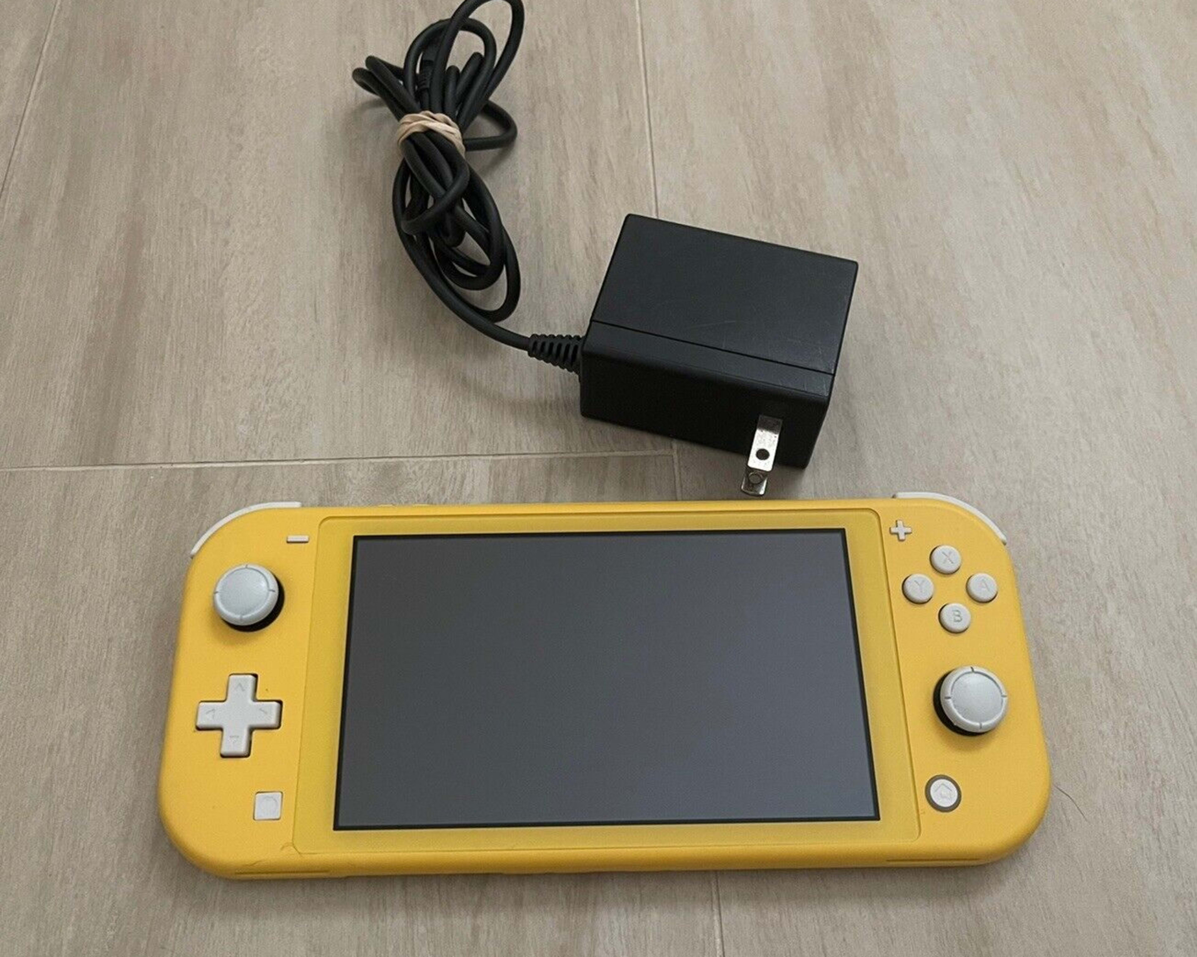 Nintendo Switch Lite Yellow Handheld Console With OEM Power Supply
