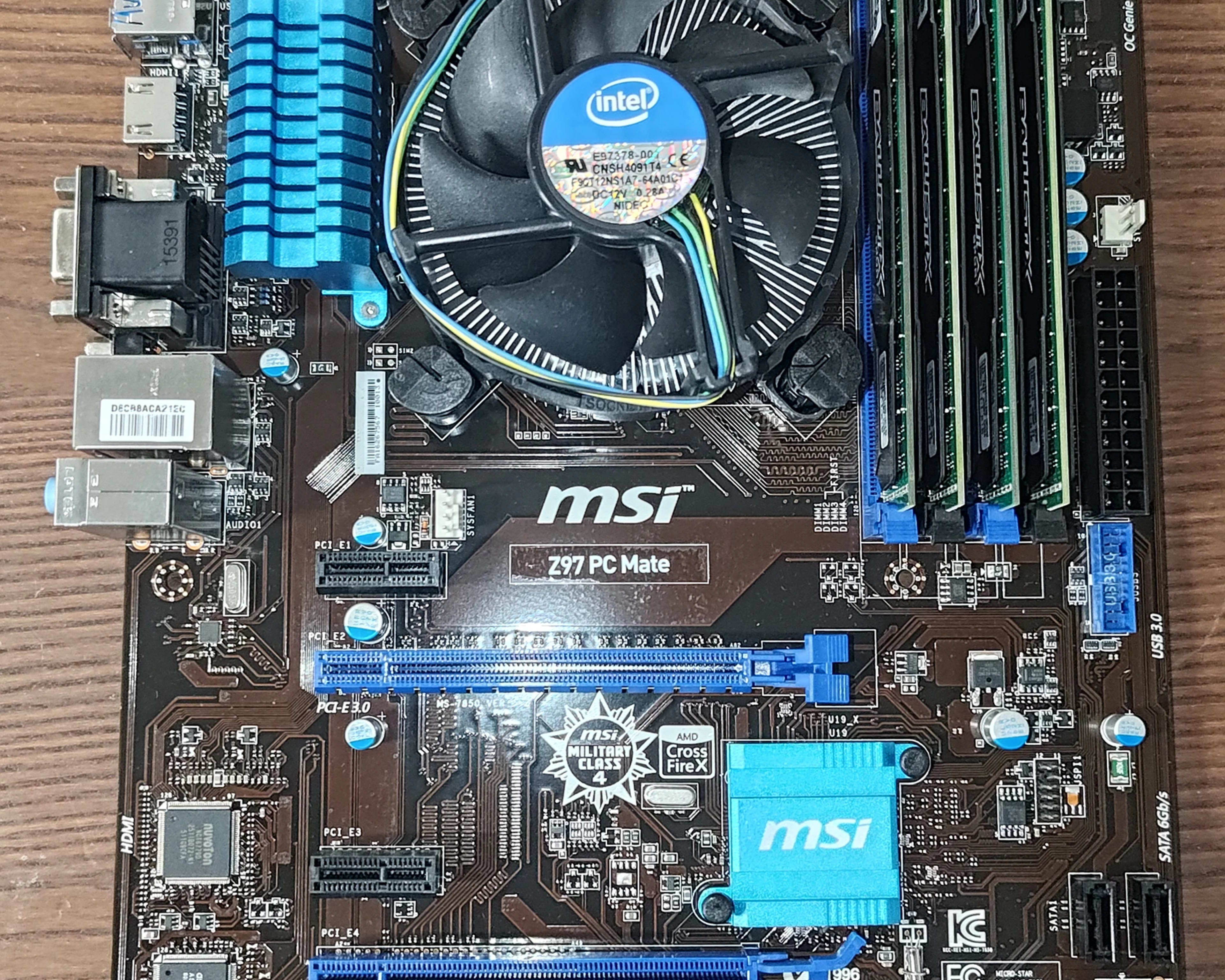 Intel i7 4771 | Z97 Motherboard | 24GB Ram Combo