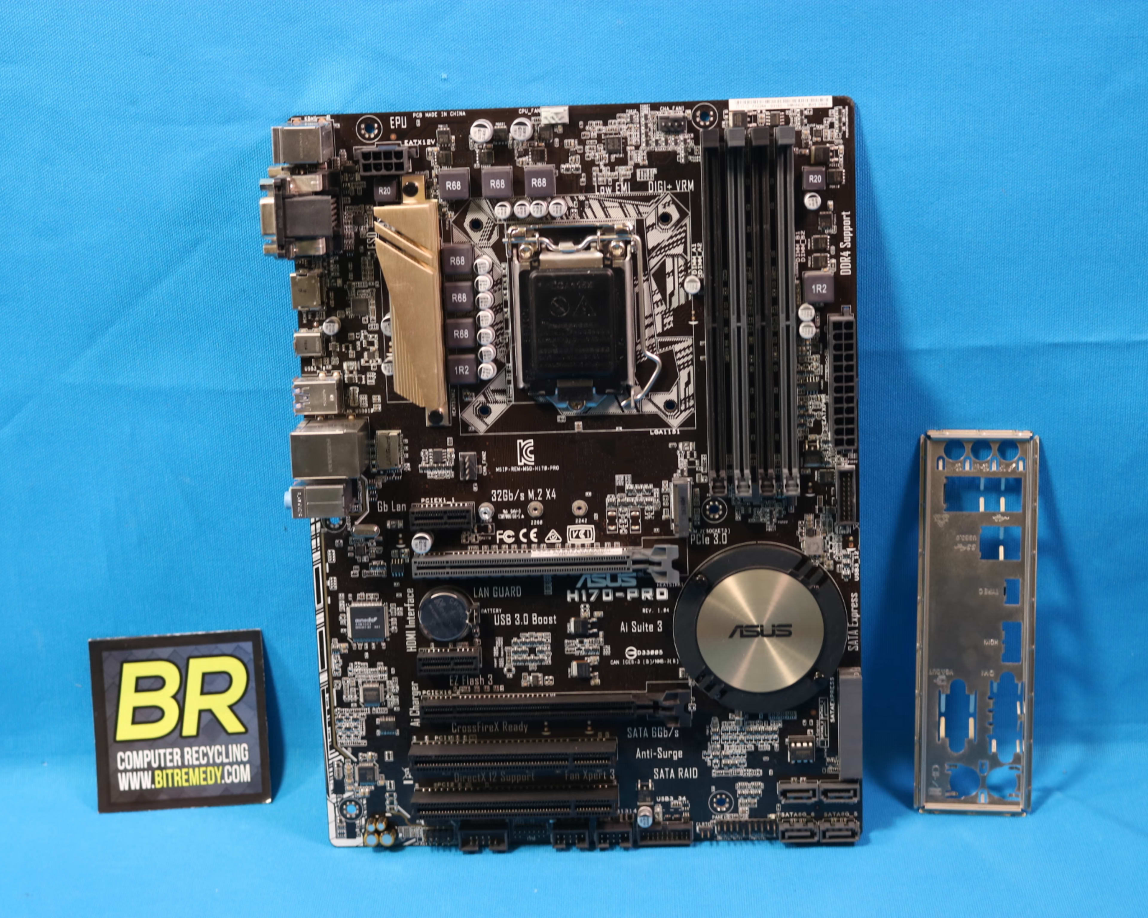 Asus H170-Pro REV. 1.04 Intel LGA1151/Socket H4 DDR4 ATX Desktop Motherboard & I/O Shield