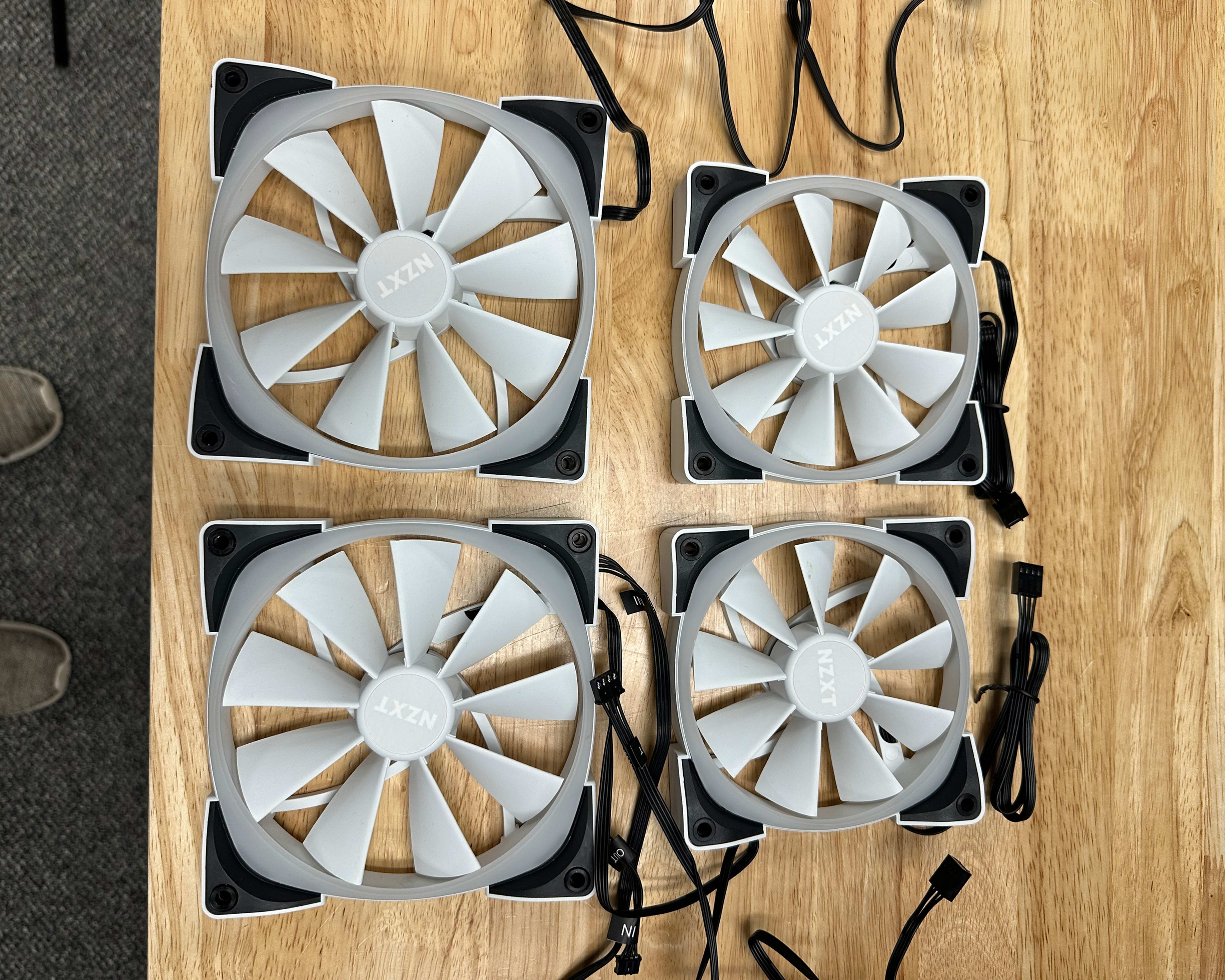 NZXTWhite  RGB fans 2x120mm + 2x140mm