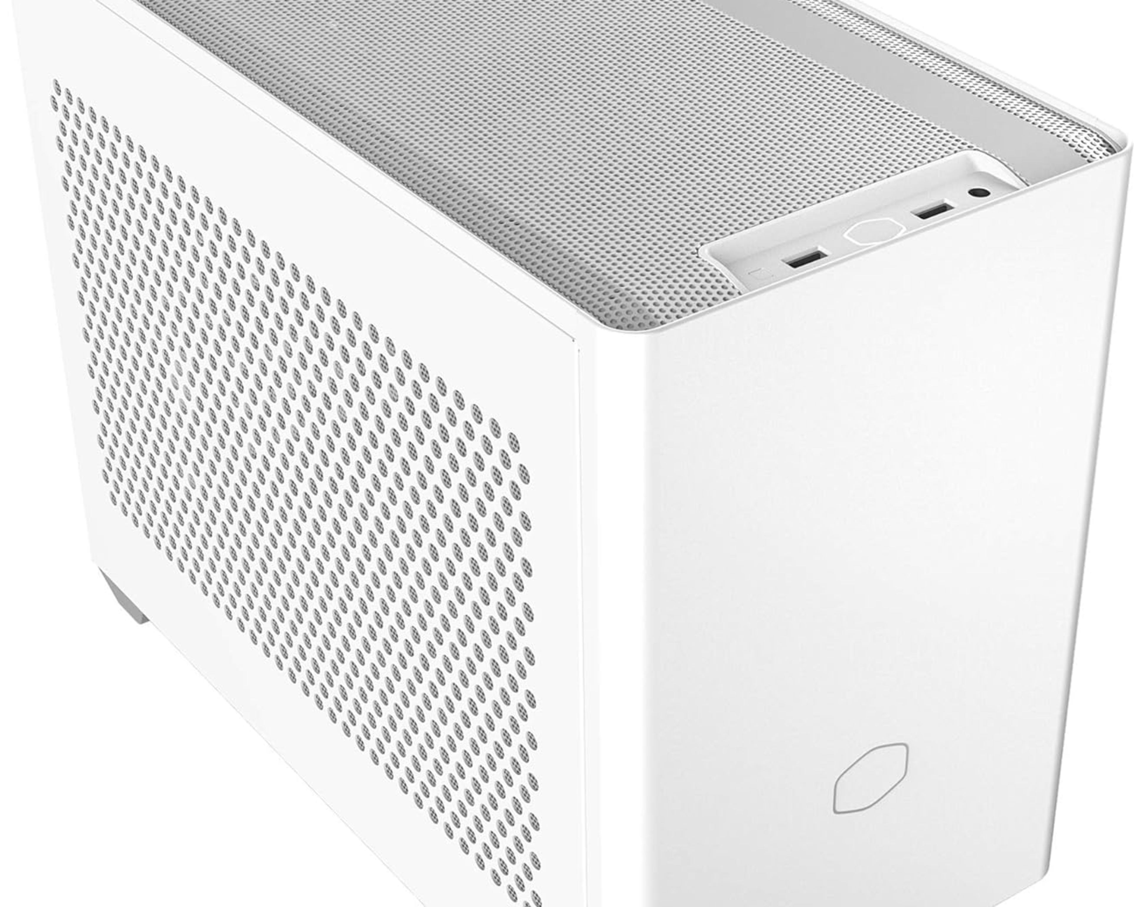 Cooler Master NR200 White SFF Small Form Factor Mini-ITX Case, Vented Panels, Triple-slot GPU