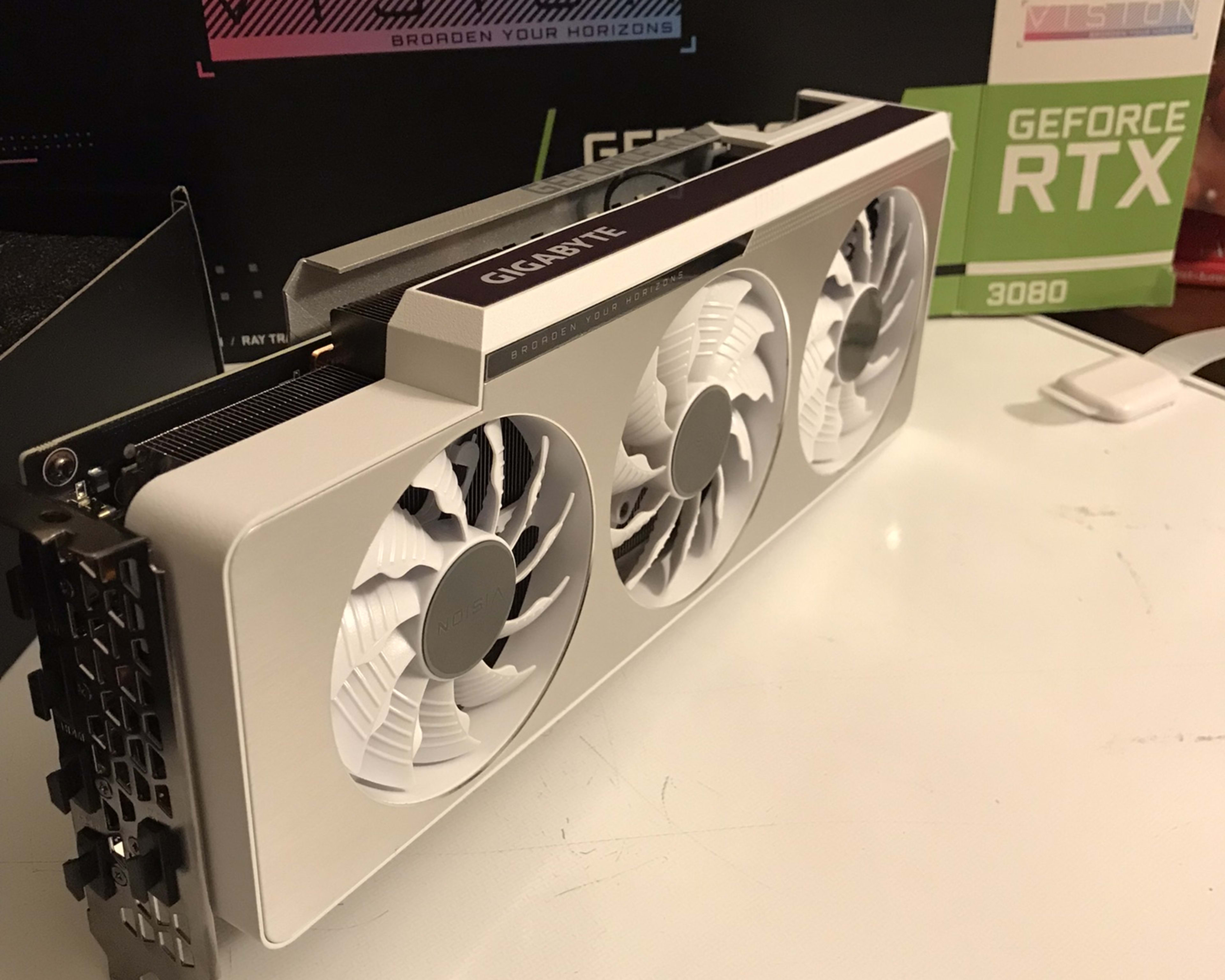 GIGABYTE GeForce RTX 3080 VISION OC 10GB GDDR6X V2 LHR Graphics Card- White