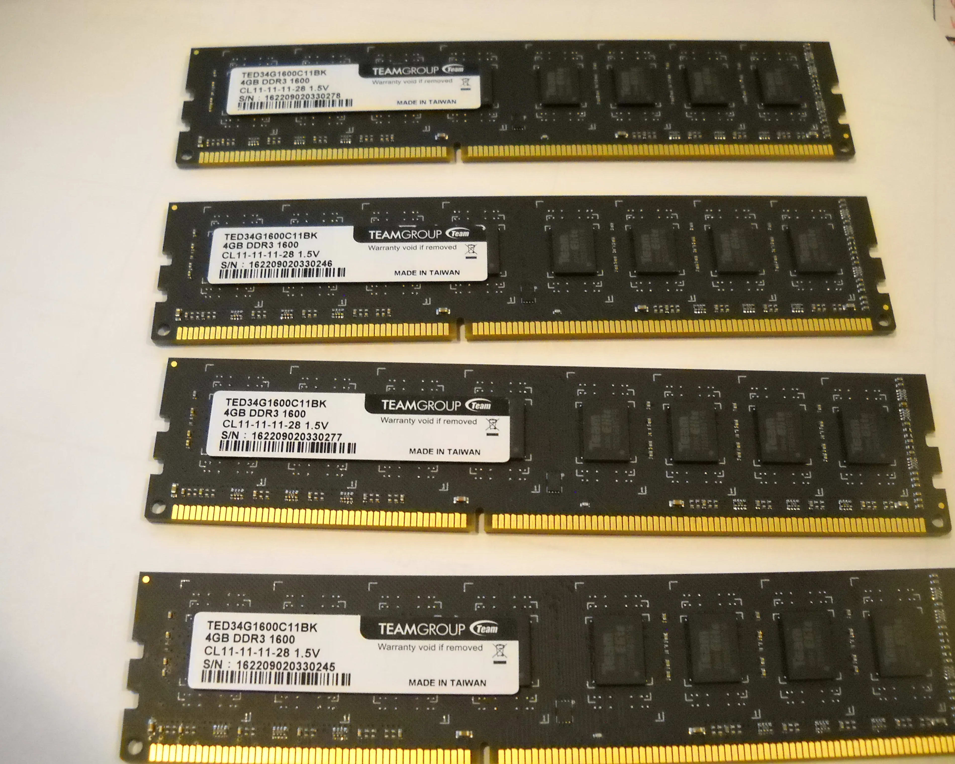 Team Group DDR3-1600 16GB (4 x 4GB) Kit CL11-11-11-28