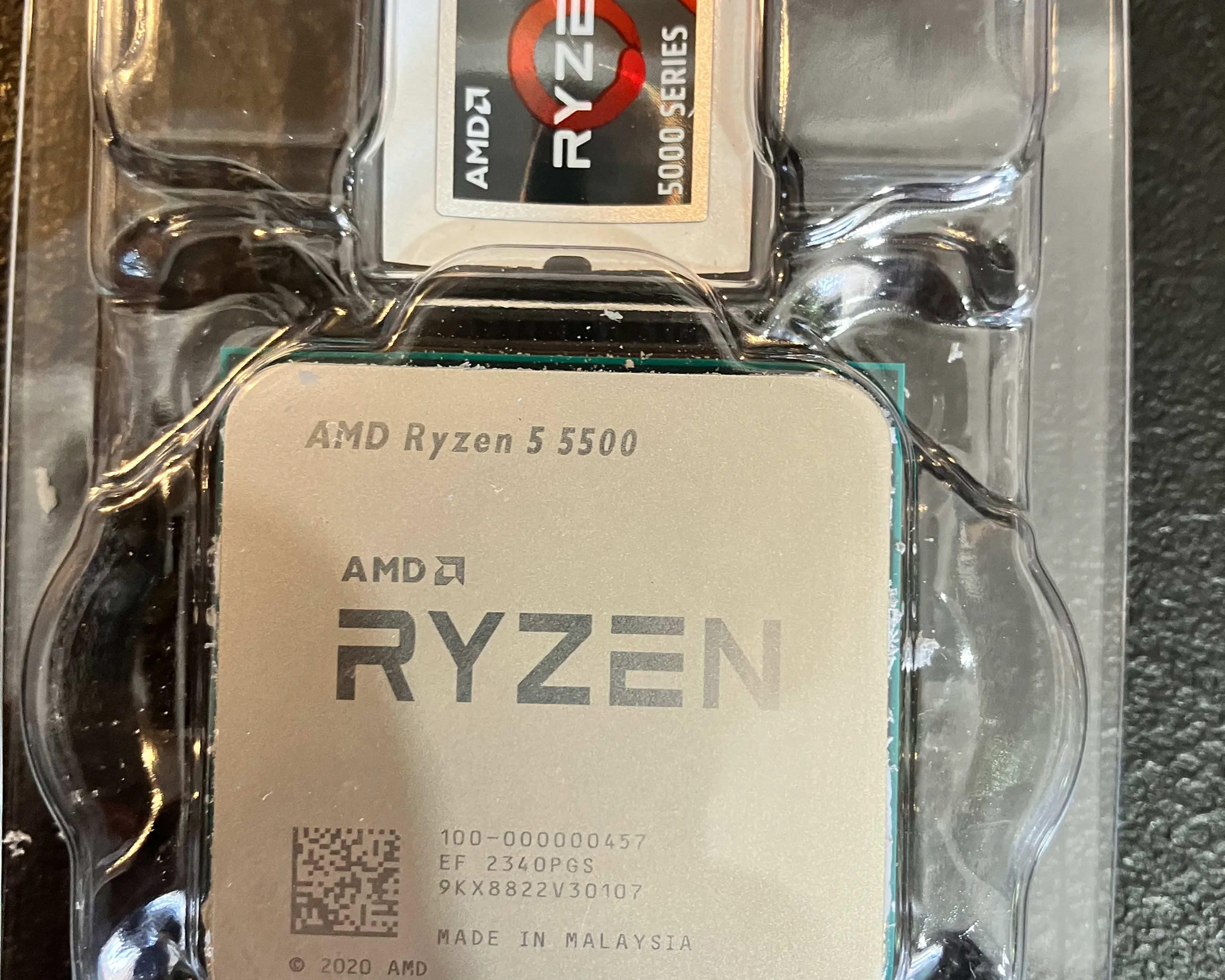 AMD Ryzen 5 5500 6 Core 12 Thread W/Out CPU Cooler