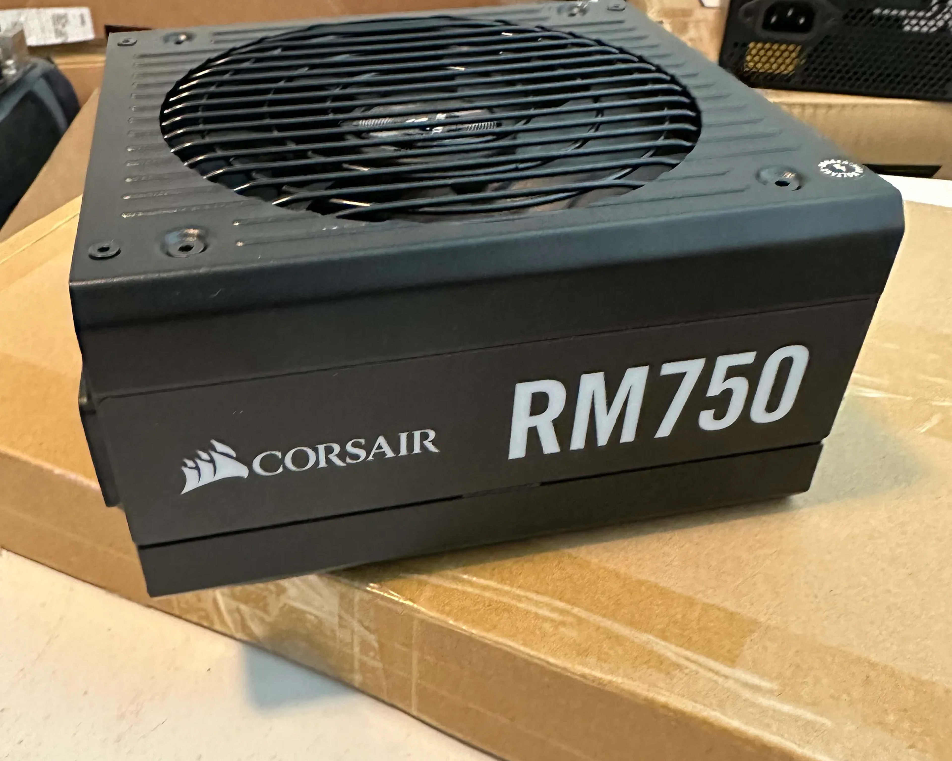 Used Corsair RM Series, RM750, 750 Watt, 80+ Gold Certified, Fully Modular Power Supply