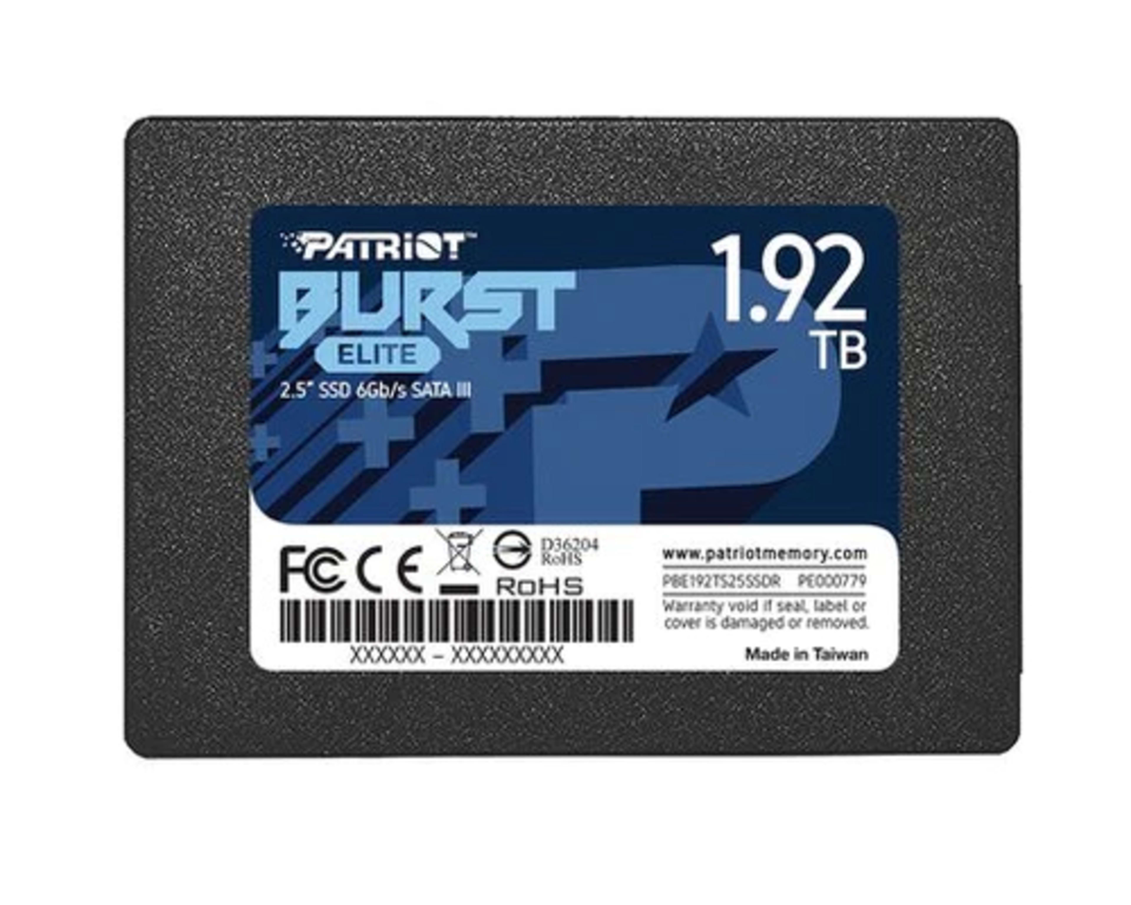 Patriot Burst Elite 1.92TB Internal SSD - SATA 3 2.5" - Solid State Drive