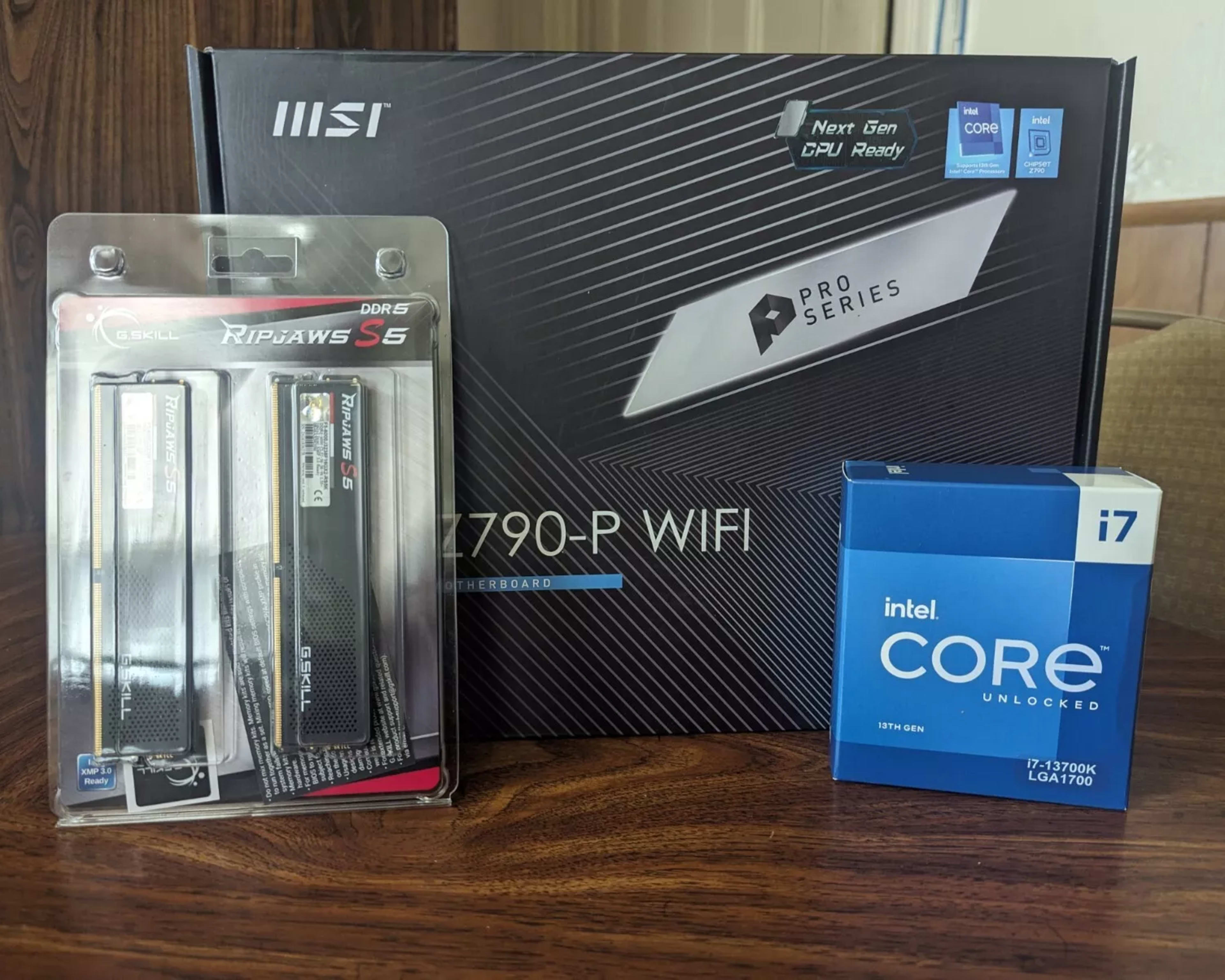 Intel Core i7-13700K, MSI Z790-P Pro WiFi, G.Skill Ripjaws S5 32GB Kit DDR5 6000|Combo