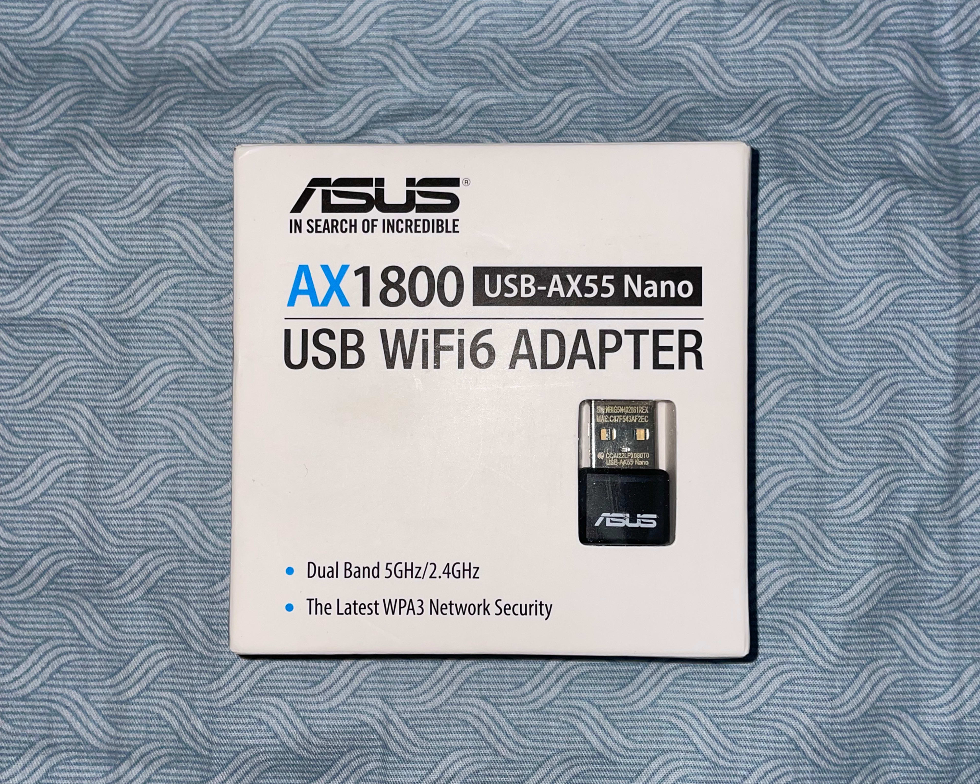 ASUS AX1800 Dual Band WiFi 6 USB Adapter