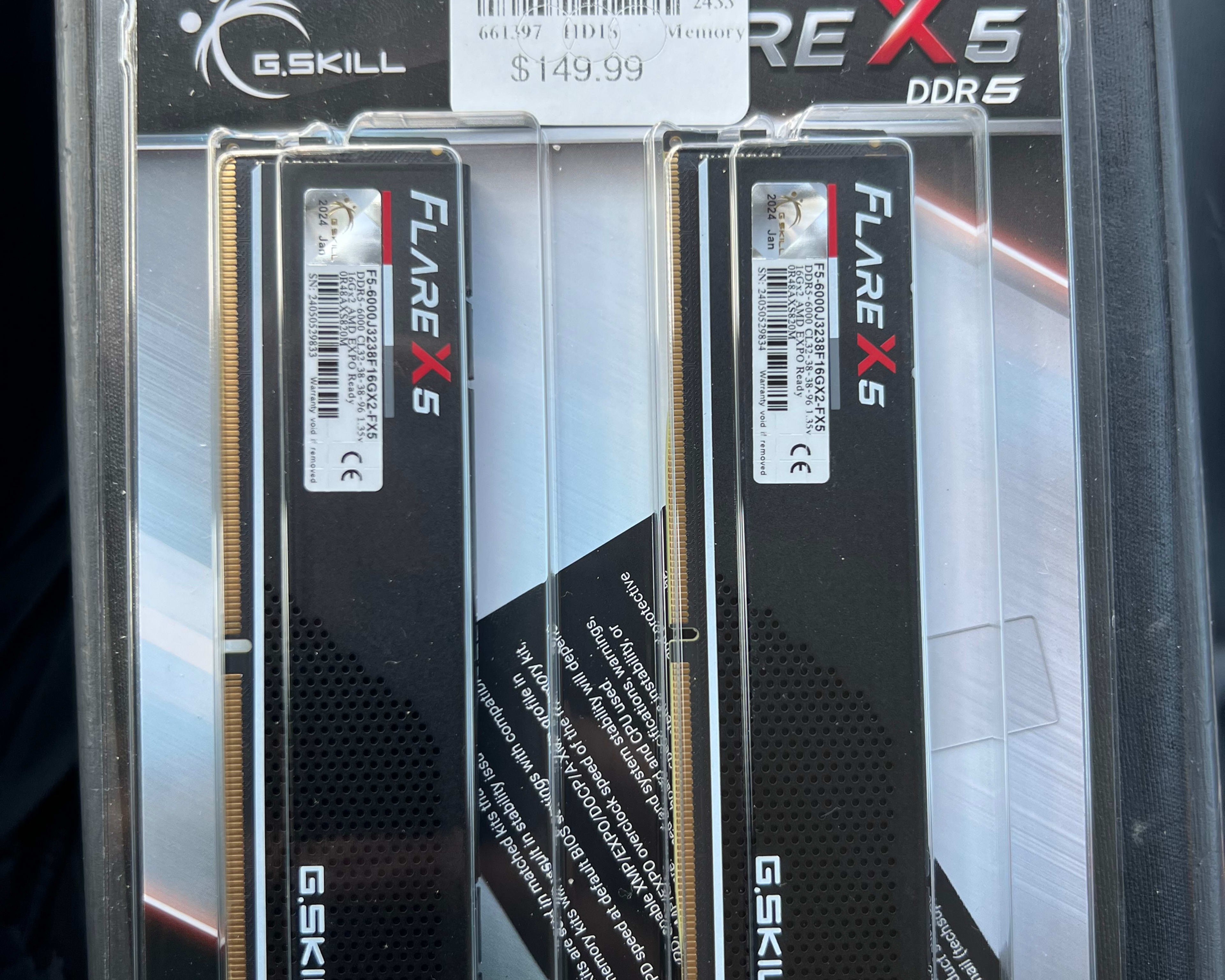 G Skill Flare X5 DDR5 6000MHz 32GB (2x16)