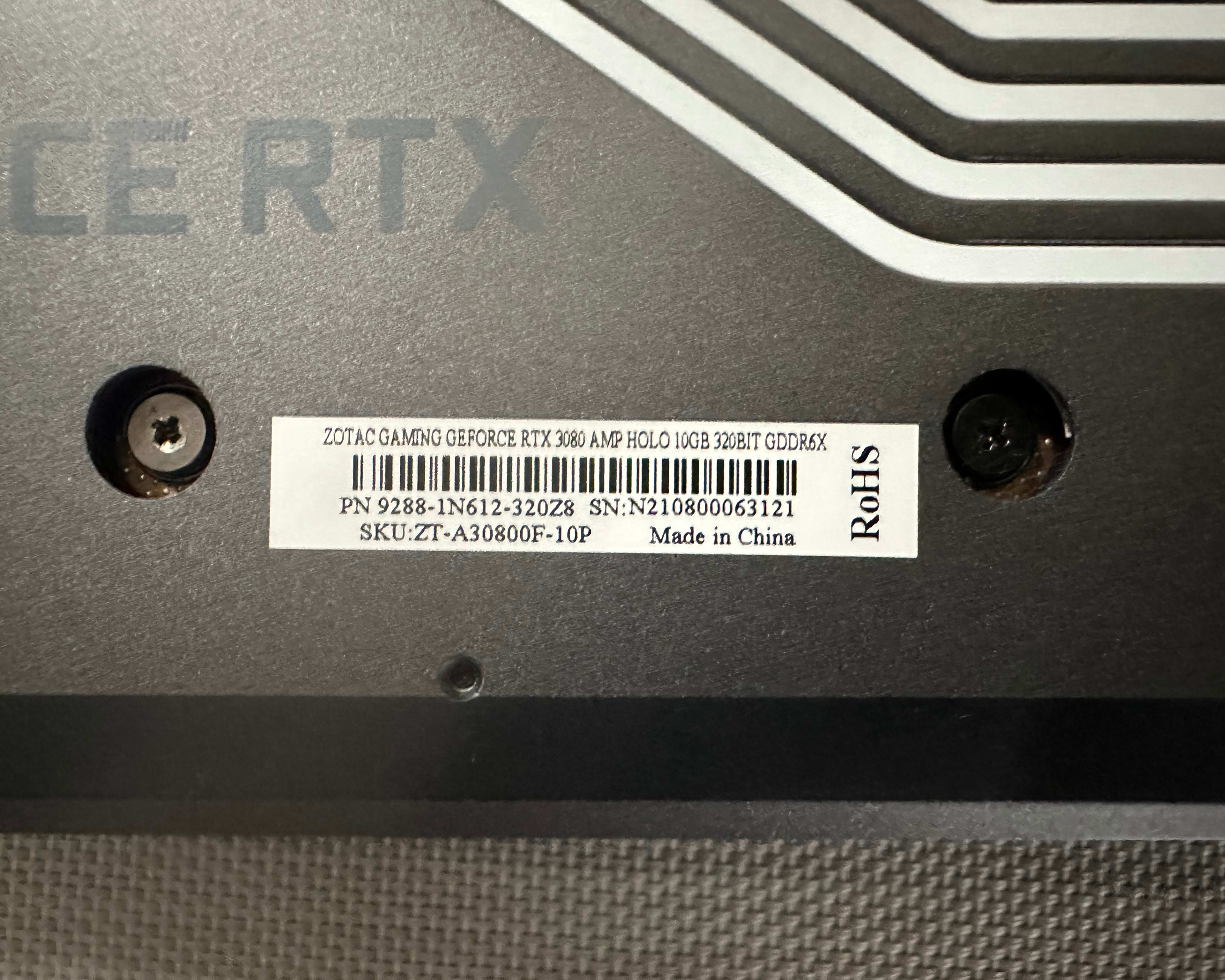 On Sale! Zotac RTX 3080 Amp Holo 10gb GDDR6