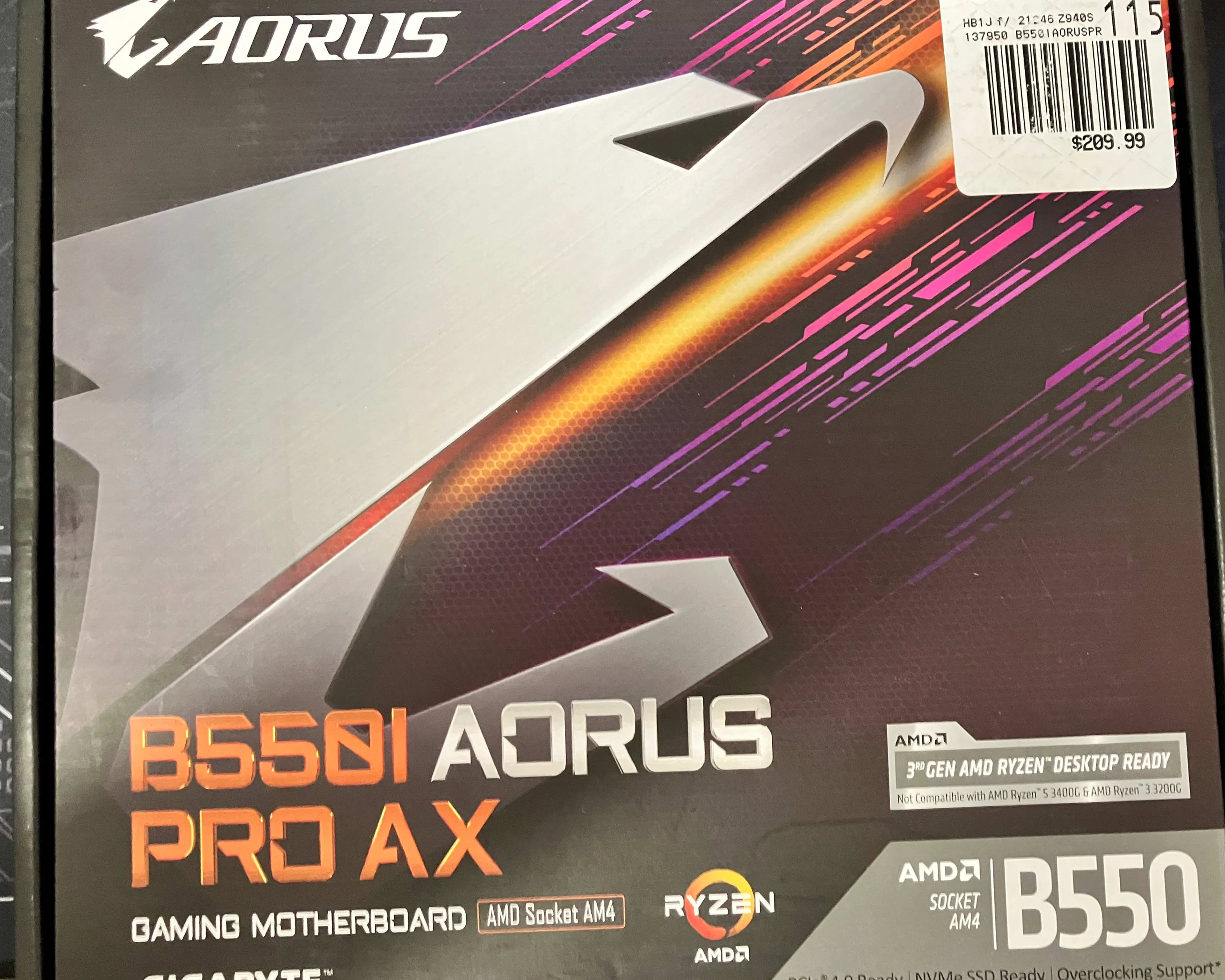 B550I Aorus Pro AX