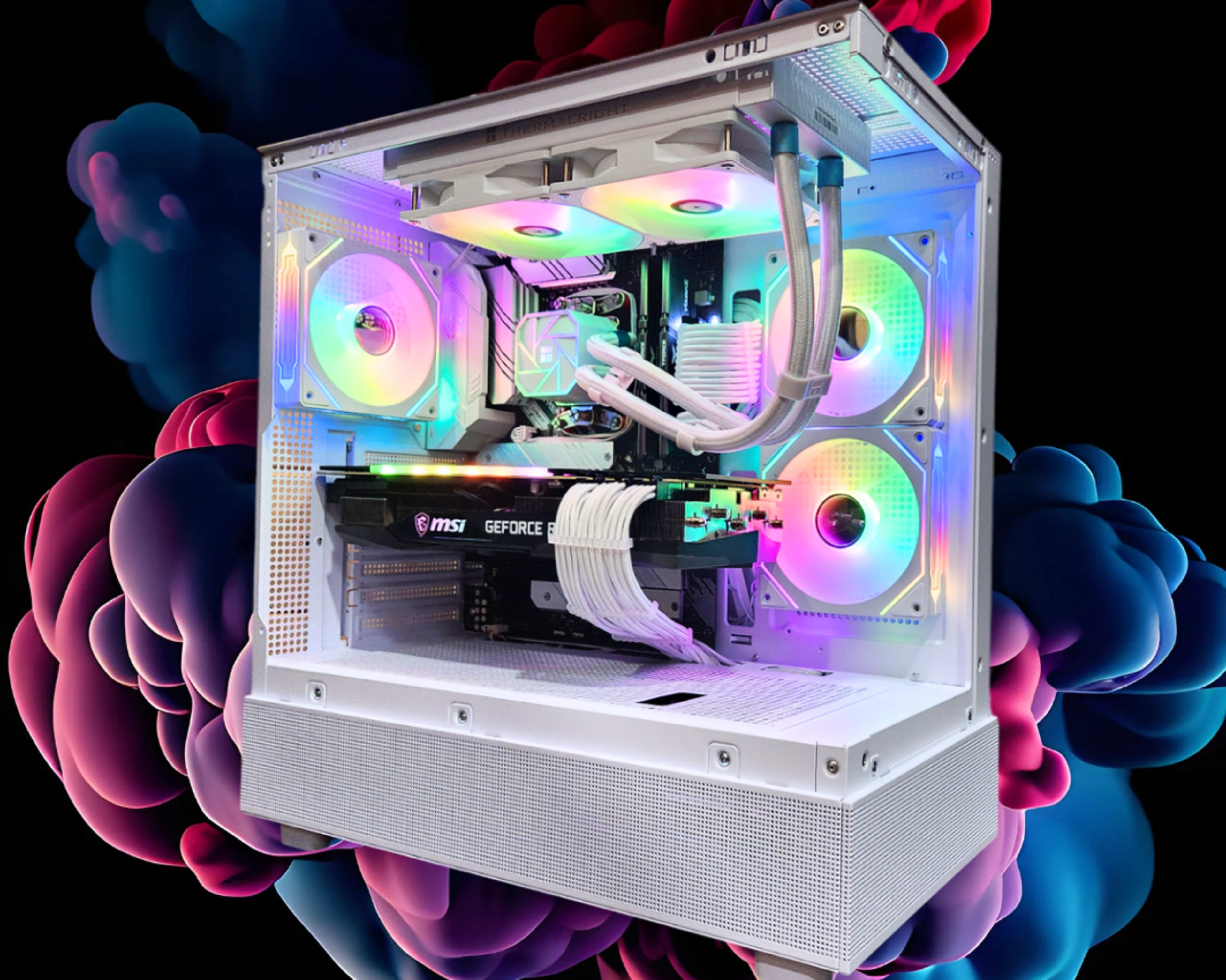 ON SALE: RTX 3080 + Ryzen 7 5700G + 32GB RAM + 1TB SSD + 5 Fans + Full RGB ( White RGB Gaming PC )