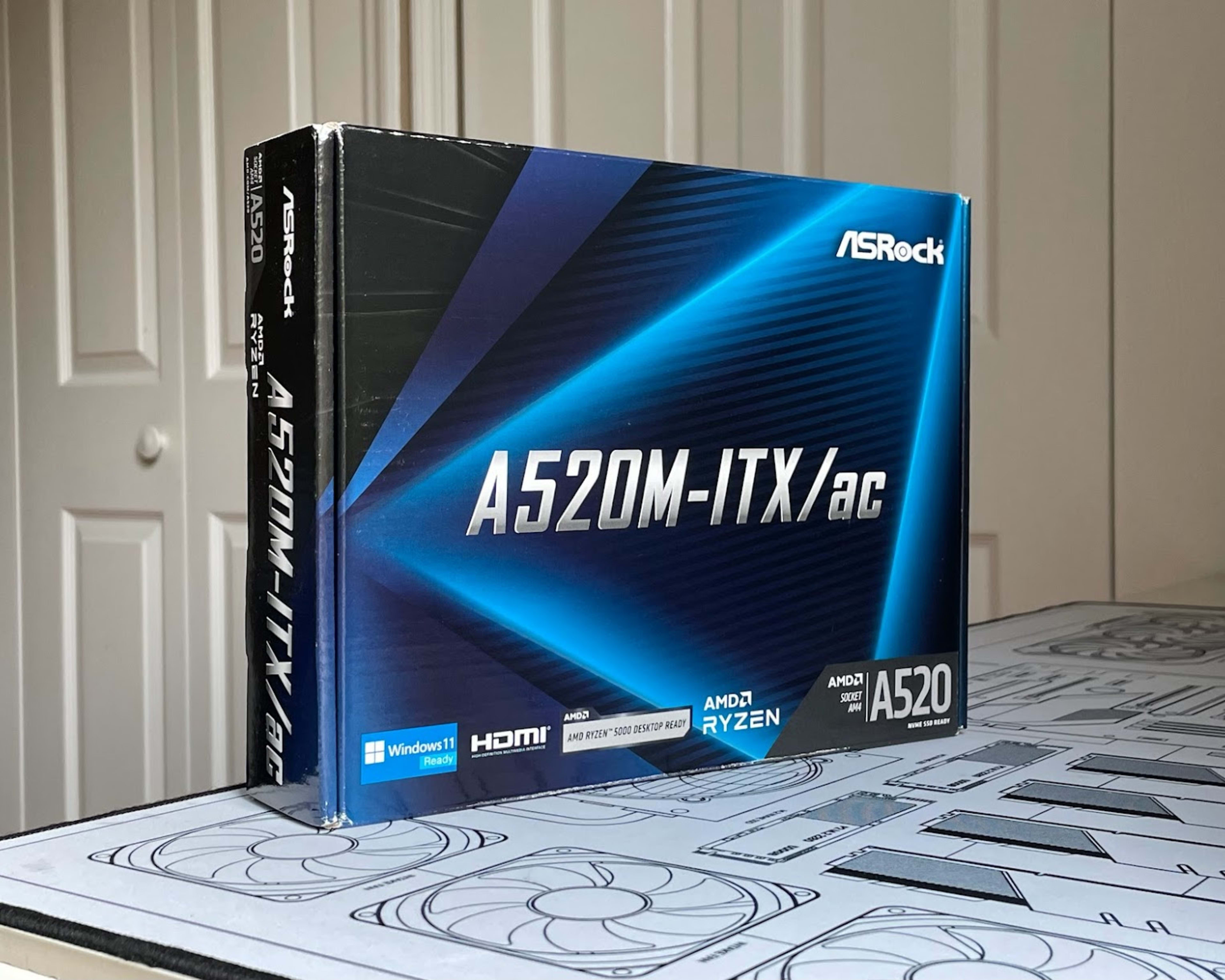 BNIB ASRock A520M-ITX/AC Mini-ITX computer motherboard AMD AM4