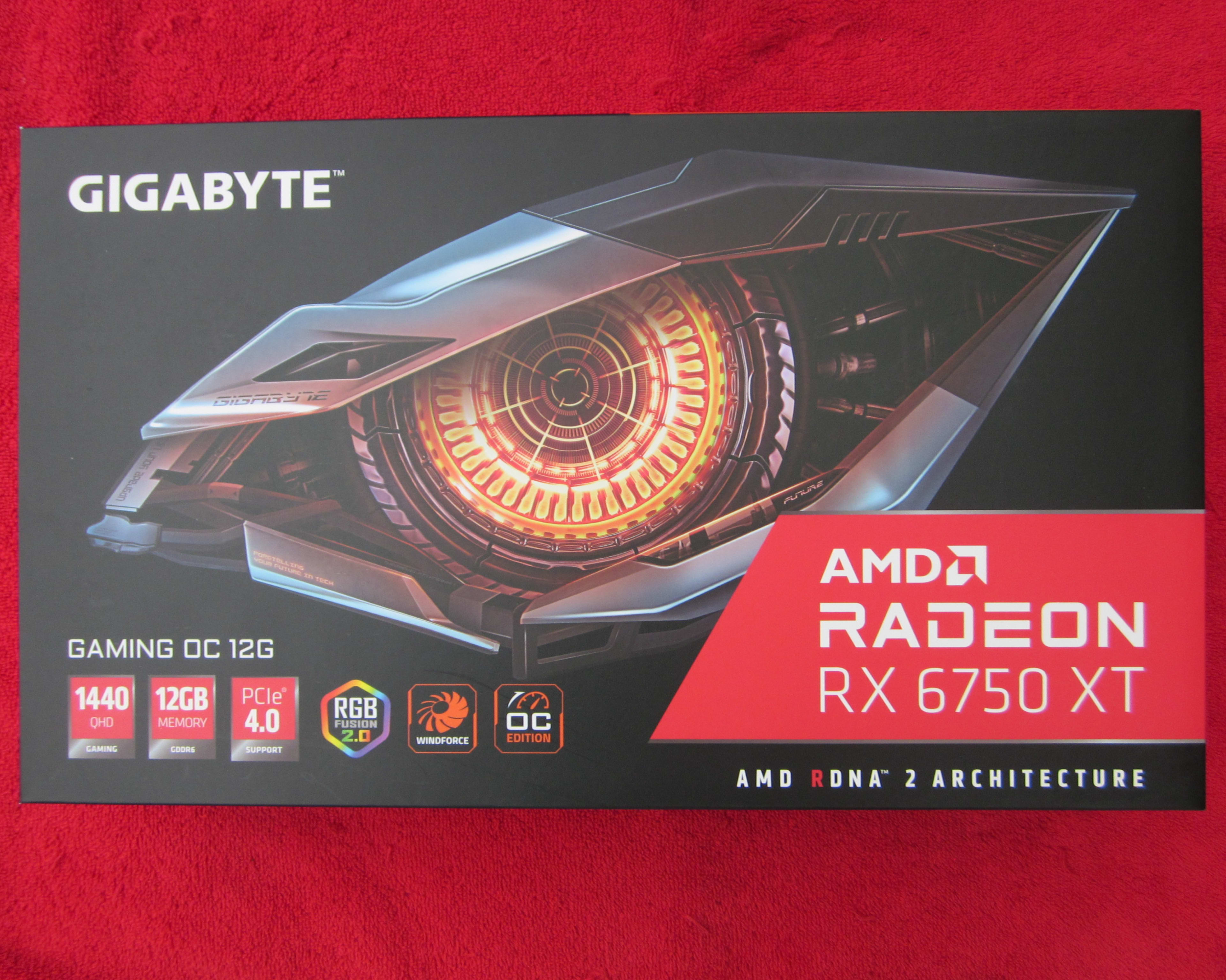 Gigabyte Gaming OC RX 6750 XT 12GB GDDR6 Graphics Card PCI Express 4.0