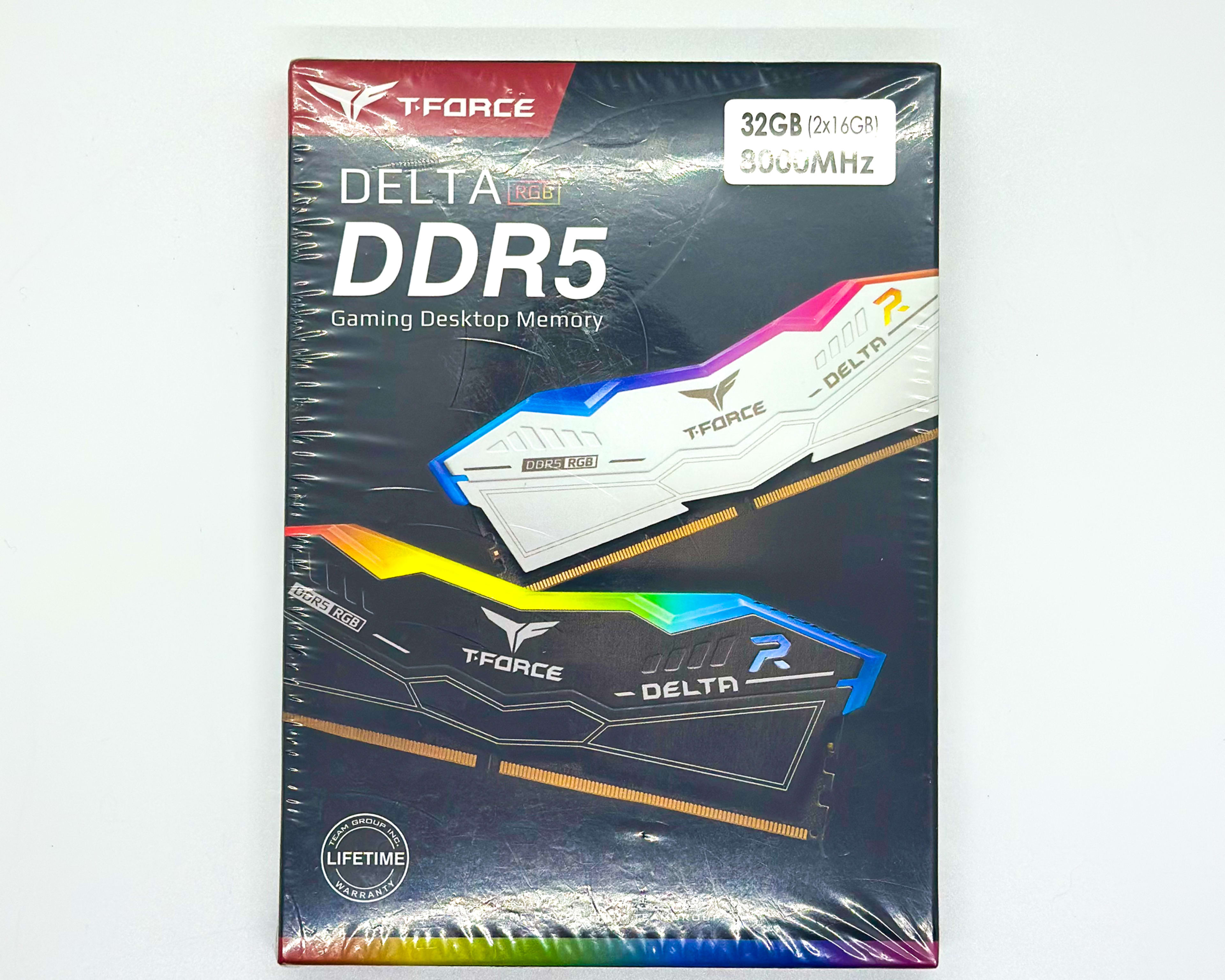 BNIB TEAMGROUP T-Force Delta RGB DDR5 Ram 32GB 8000MHz CL38 A-DIE Desktop Memory XMP 3.0 Ready Black