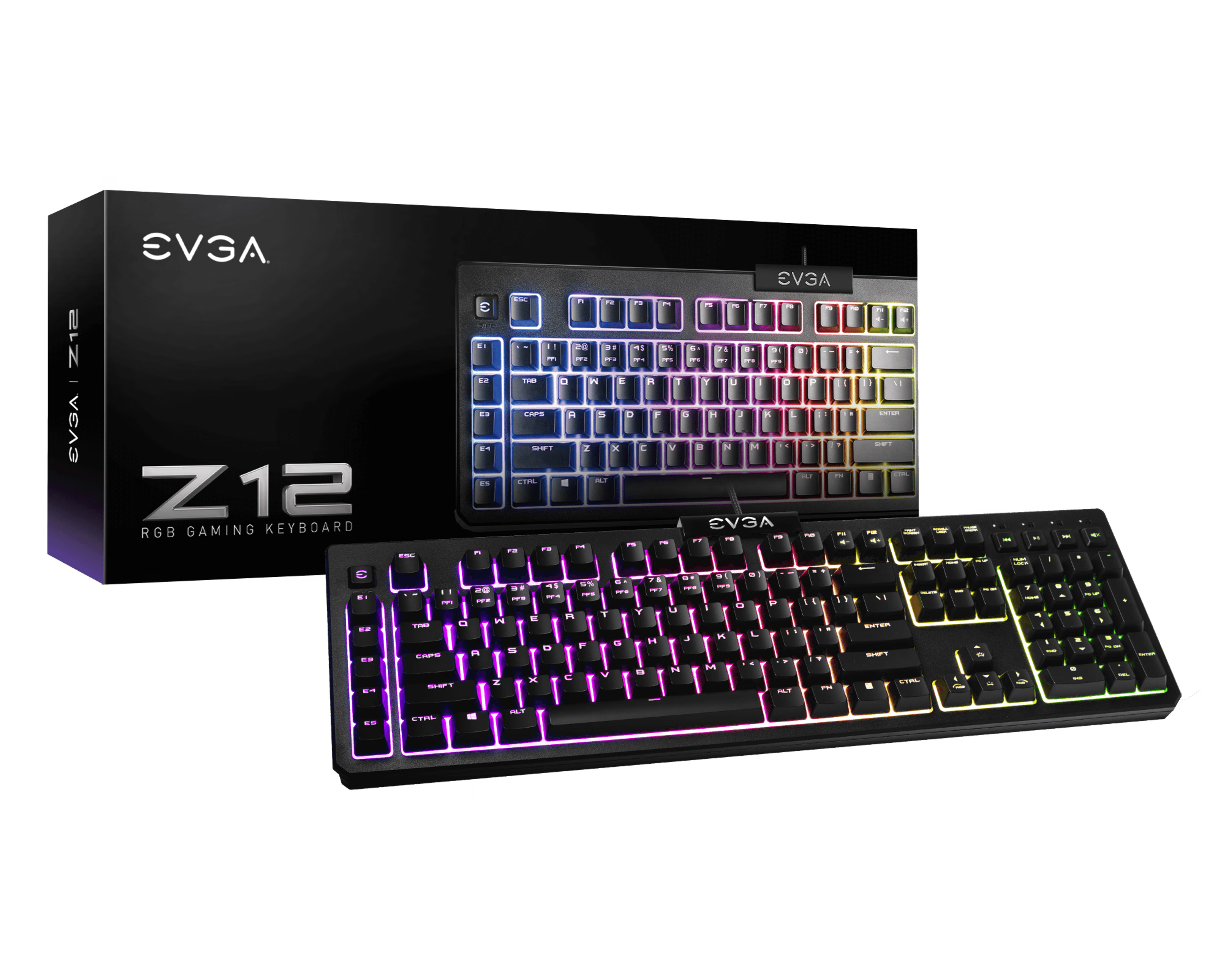 EVGA Z12 RGB Gaming Keyboard, P/N: 834-W0-12US-KR