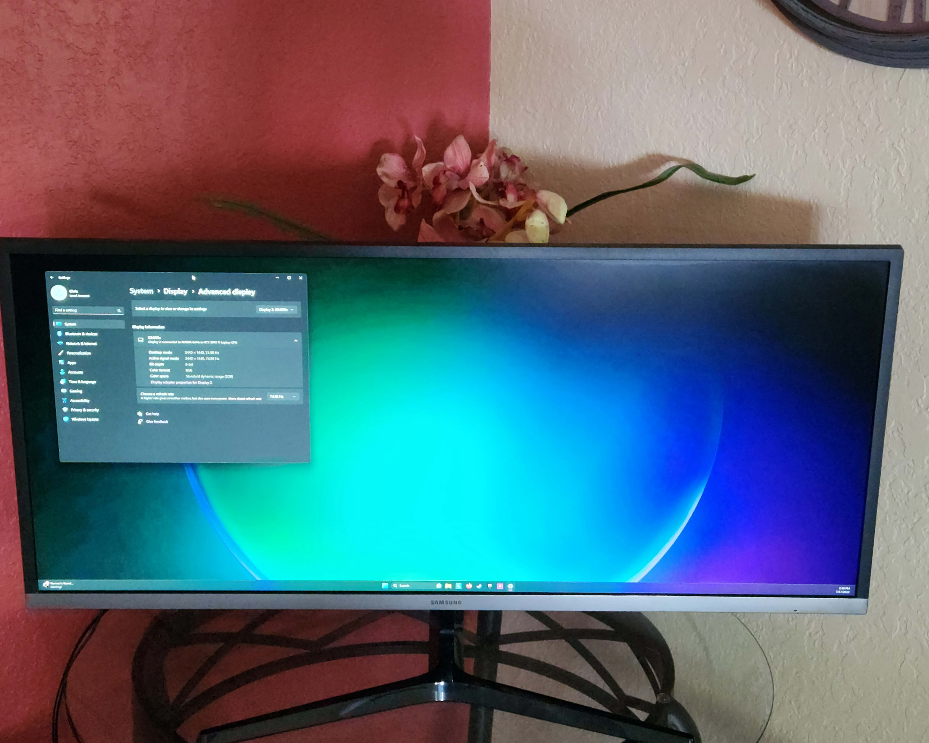 Samsung 34" Ultrawide 1440p Monitor, 75Hz, Freesync Ultimate