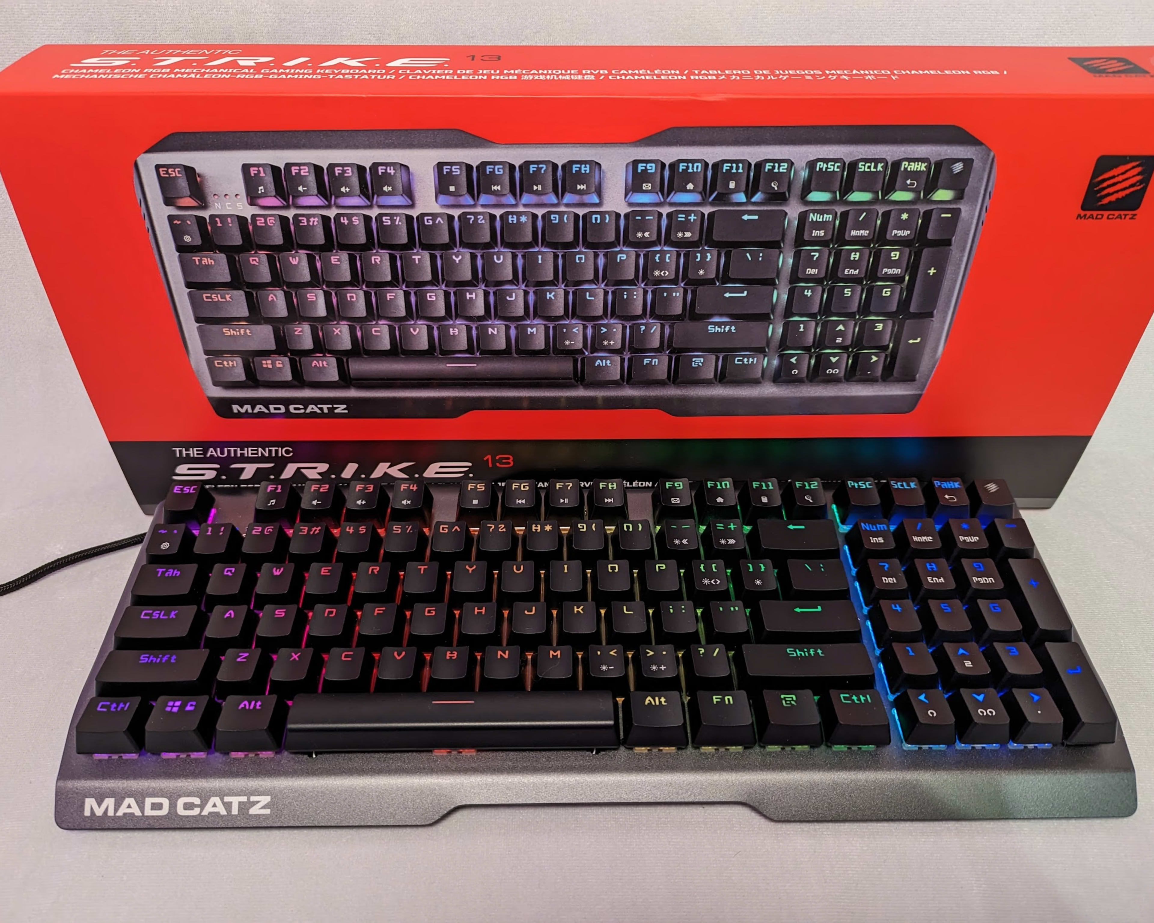 Mad Catz S.T.R.I.K.E. 13 Compact Mechanical Wired RGB Gaming Keyboard