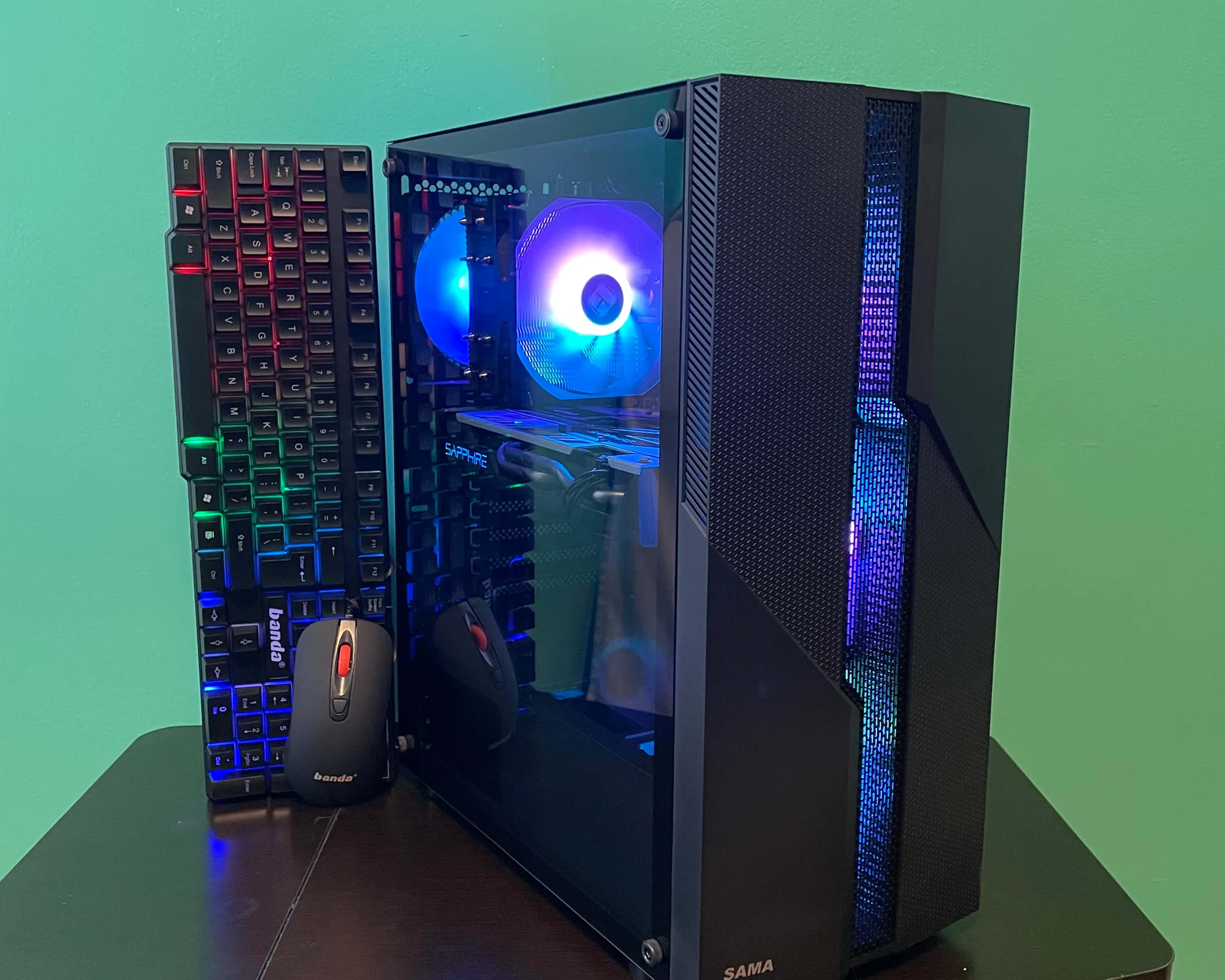 STYLISH Rgb Gaming PC | Intel i5 / Amd RX580 / 8GB / 600GB Win 10 Pro WiFi