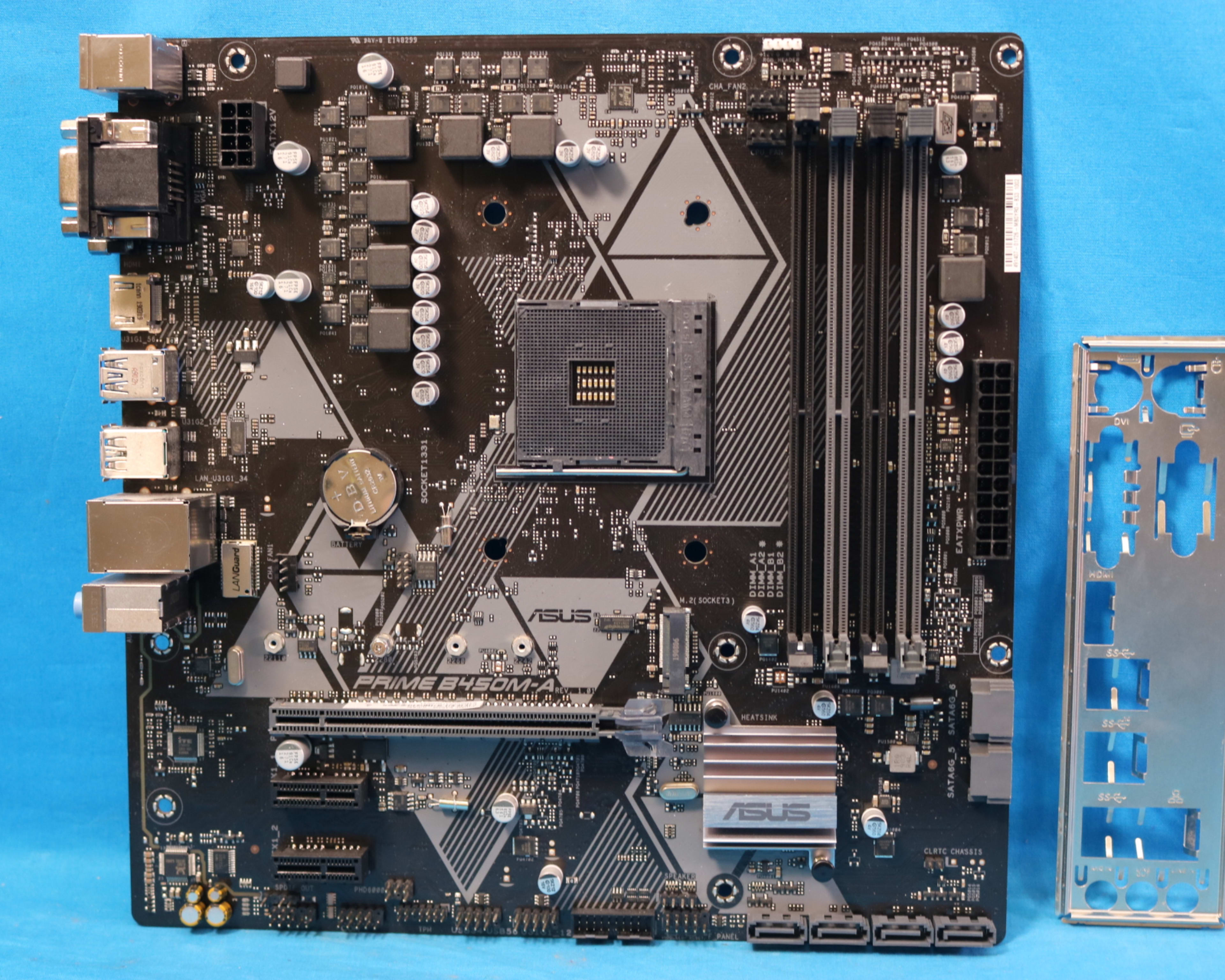 ASUS Prime B450M-A AMD Socket AM4 DDR4 MicroATX Desktop Motherboard & I/O Shield - 4187981488