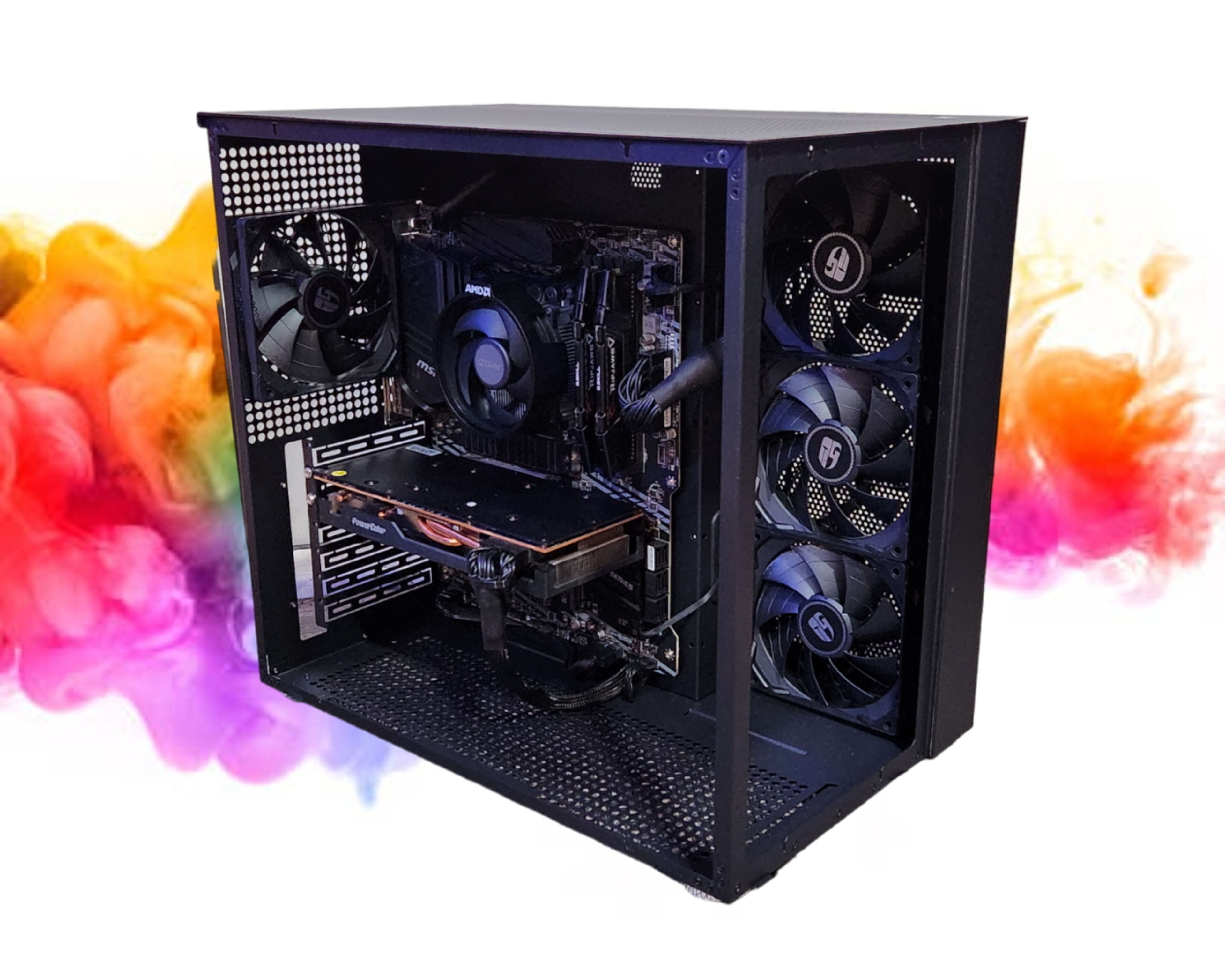 SALE: RX 6700 XT + Ryzen 5 5500 + 32GBs DDR4 RAM + 1TB SSD + 4 Fans ( No RGB Black Gaming PC )