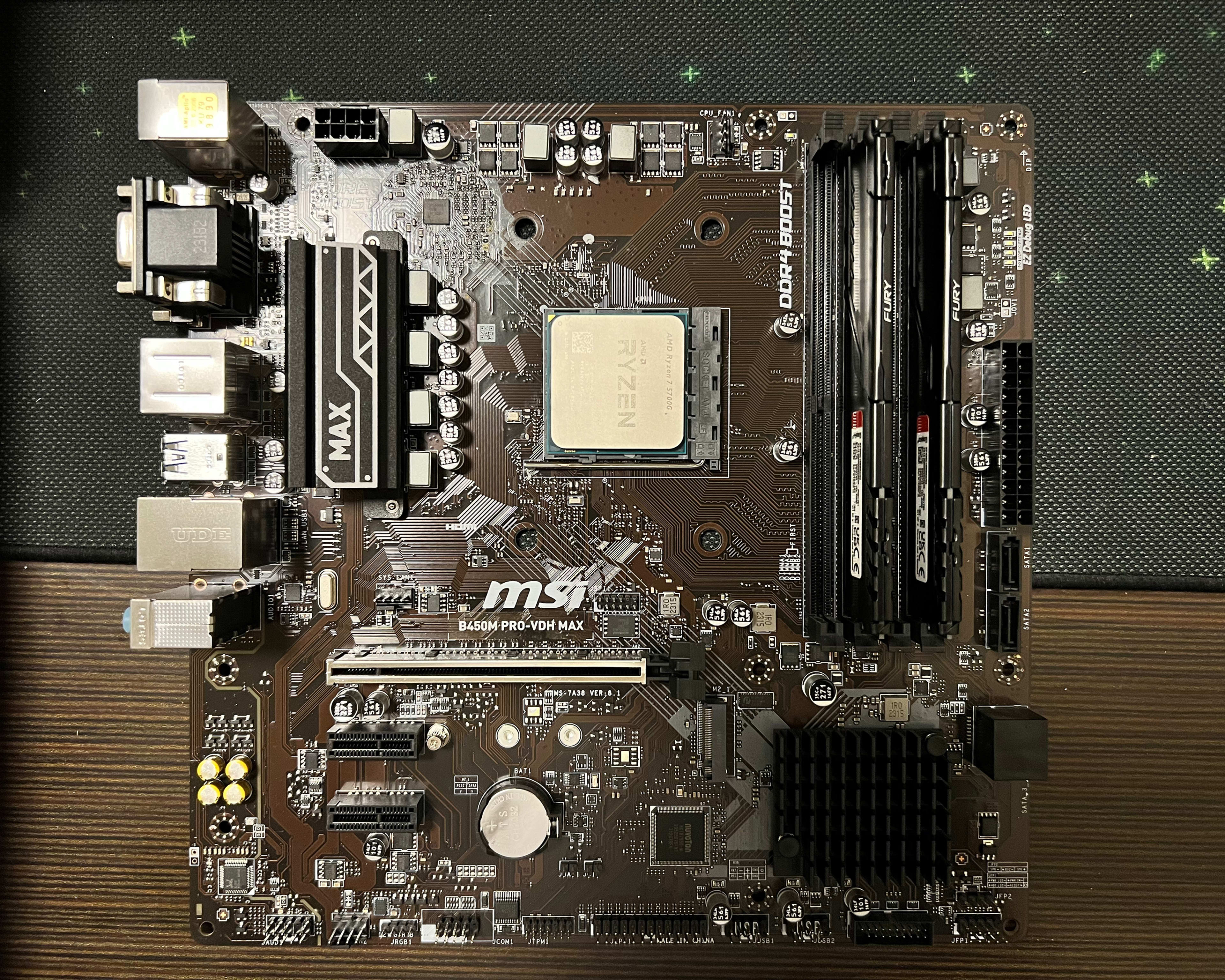 AMD 5700G CPU, Motherboard, RAM COMBO (READ DESCRIPTION)