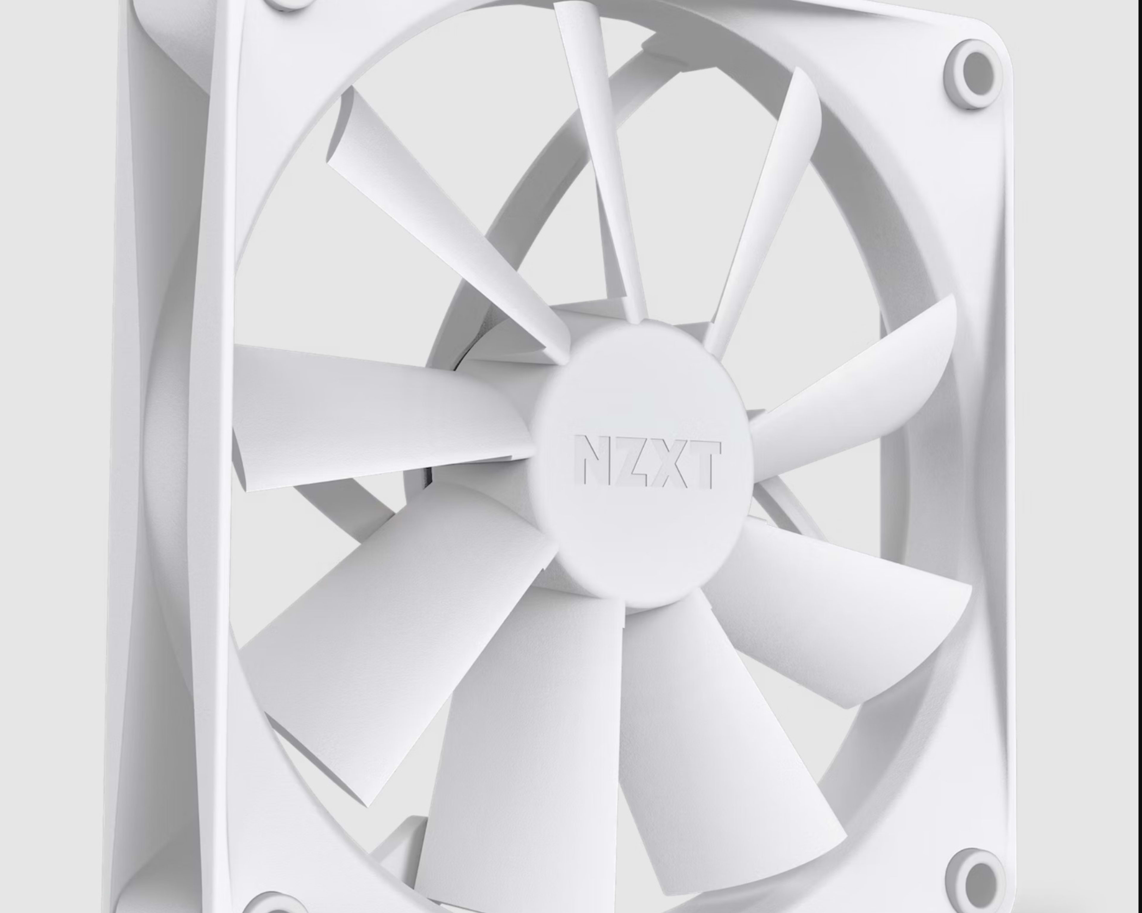 NZXT F120Q 120mm Quiet Airflow White Fan, Set of 4