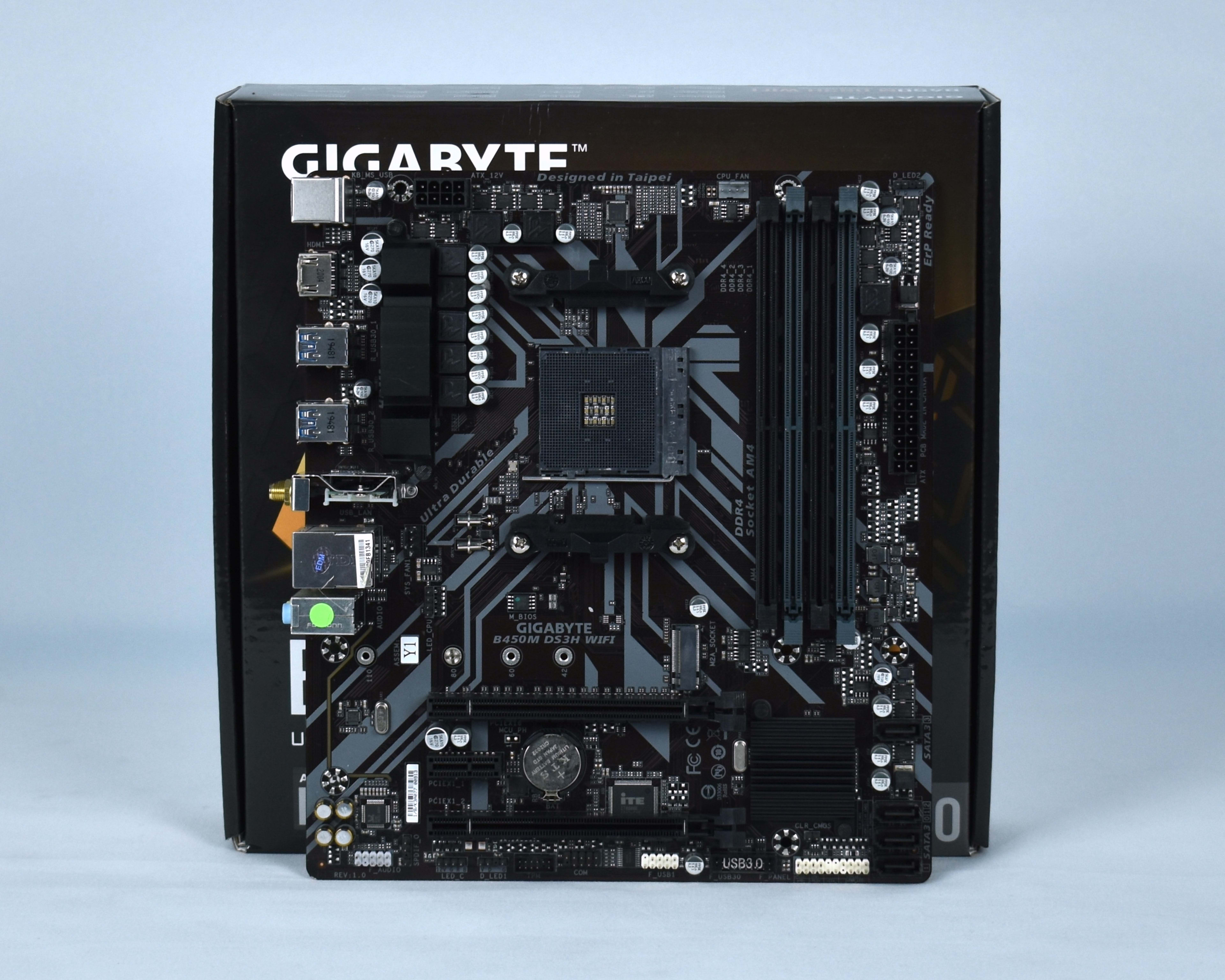 Gigabyte B450M DS3H WiFi mATX motherboard | Inventory Clearance Sale | Y1 variant without I/O