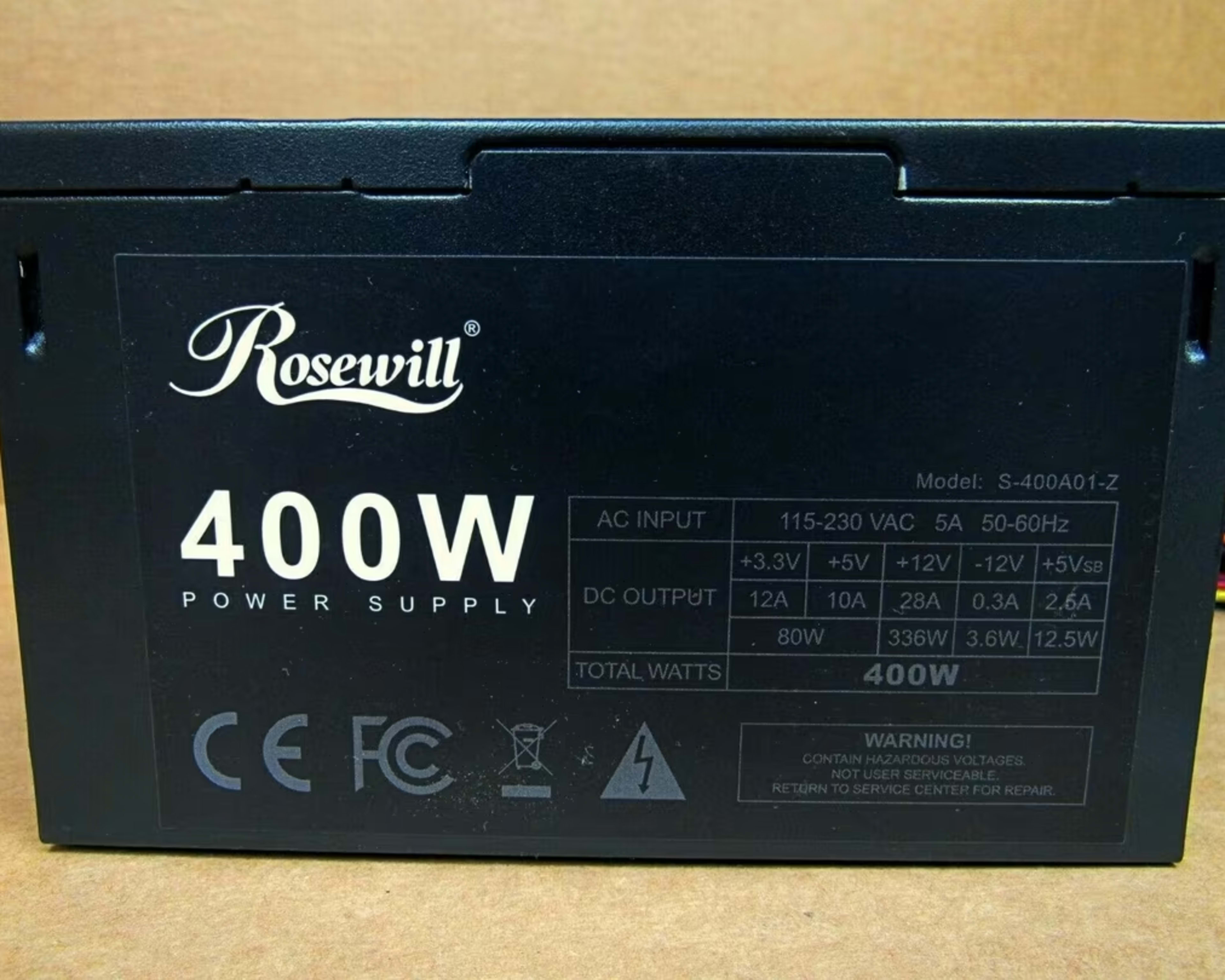 Rosewill 400W Power Supply (Non-Modular)