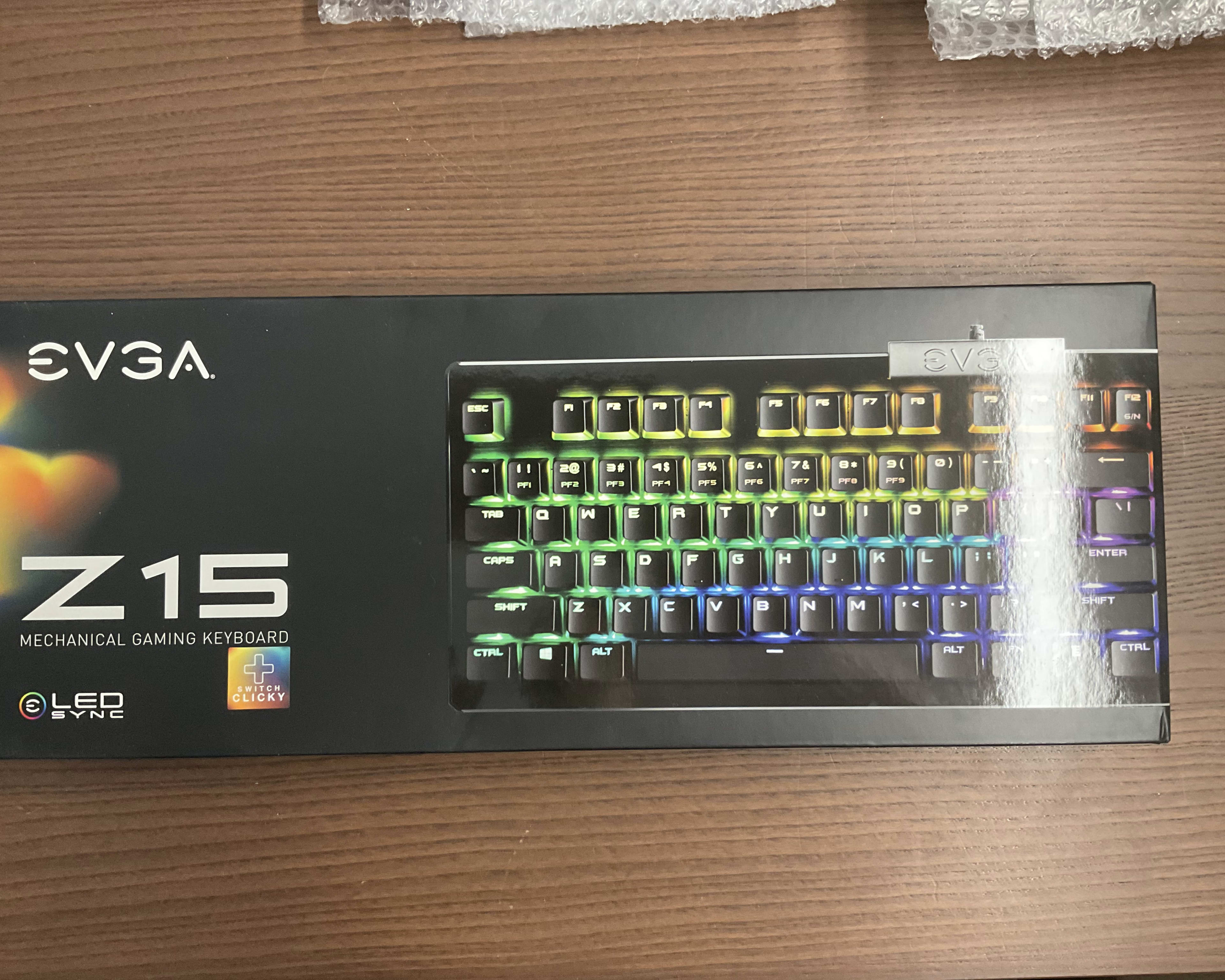 EVGA Z15 RGB Mechanical Gaming Keyboard w/ Kailh Speed Switches (User-Swappable) New In Box