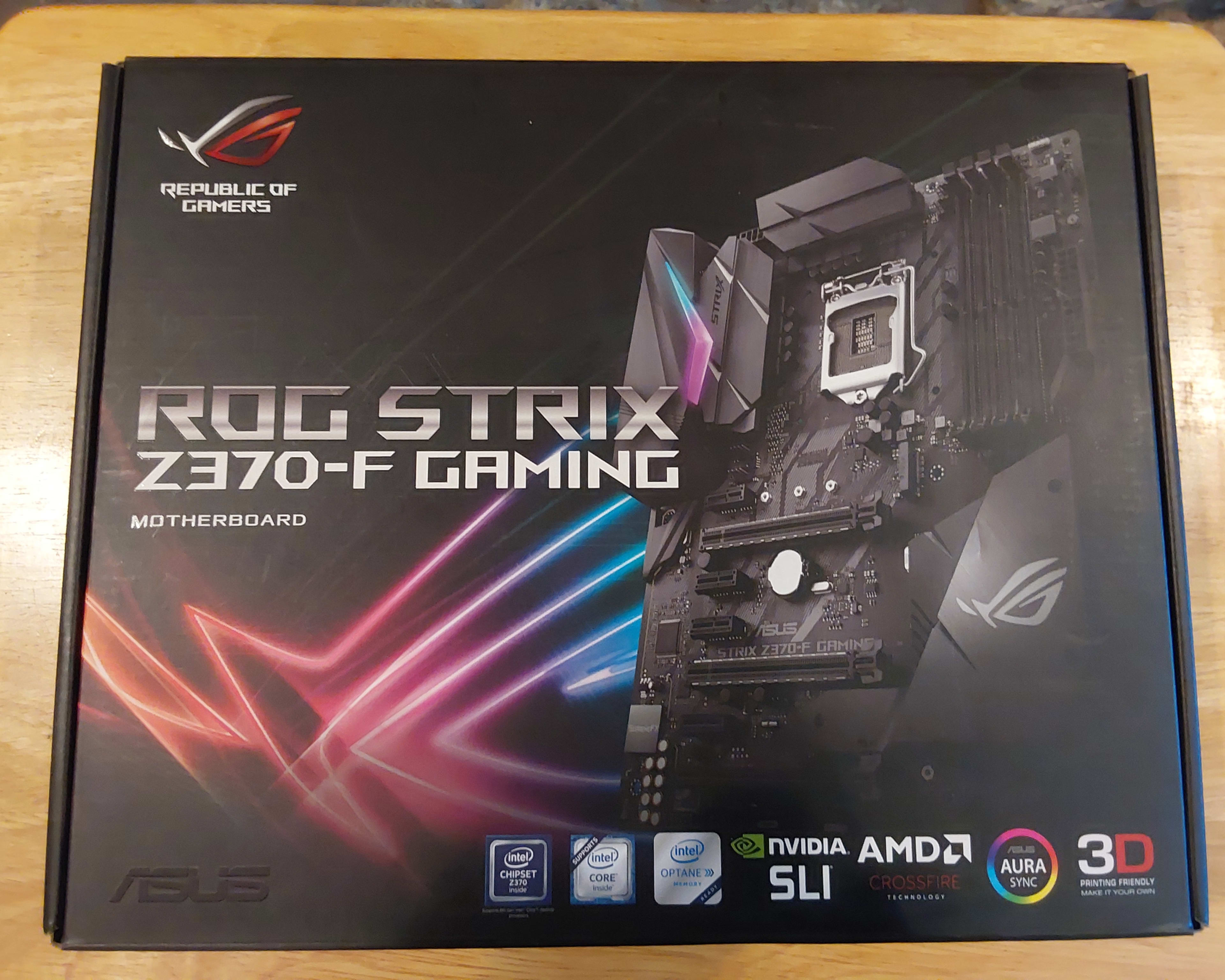 NEW Asus ROG STRIX Z370-F GAMING ATX LGA1151 Motherboard (Intel 8th & 9th Gen CPUs)