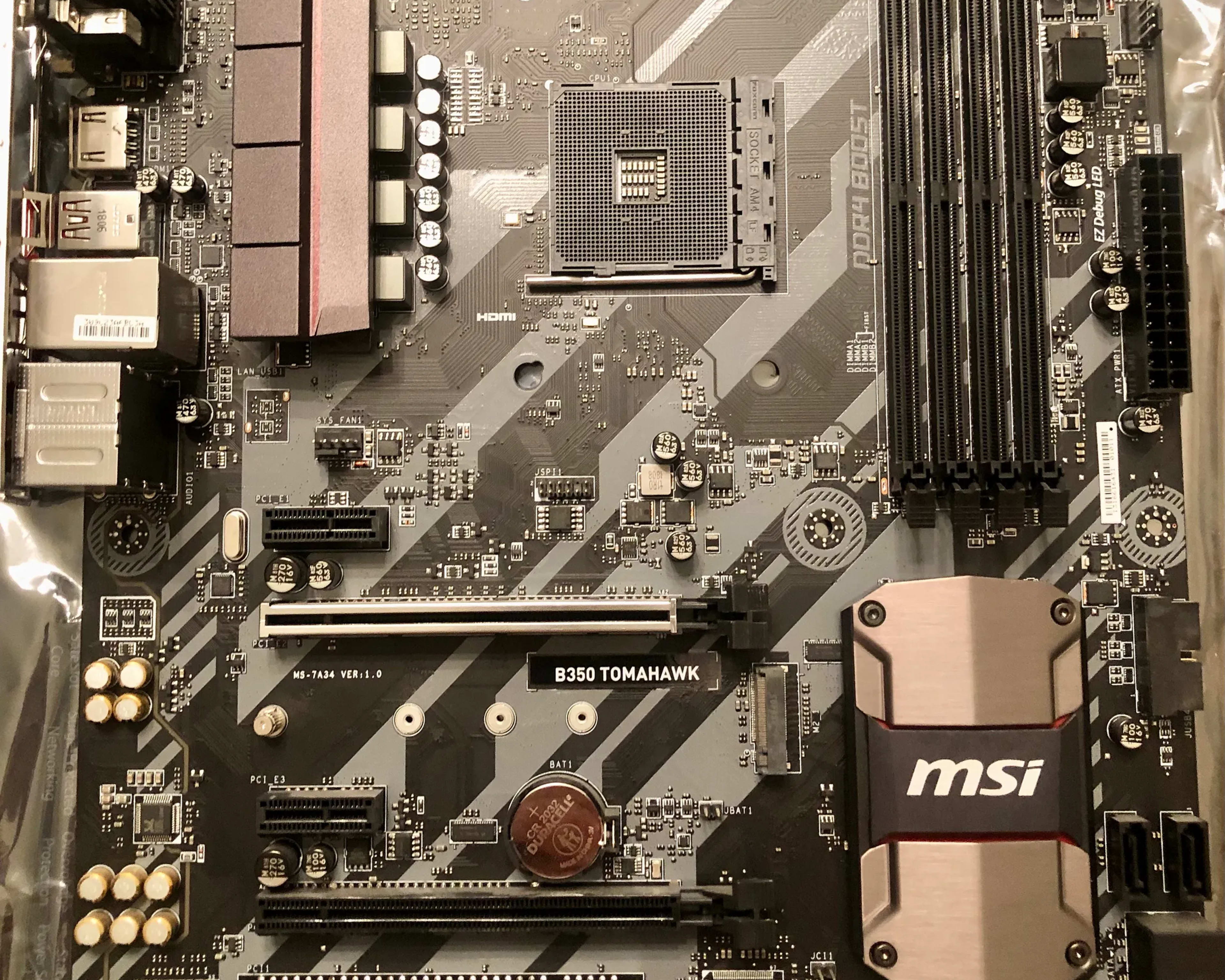 MSI B350 Tomahawk Motherboard (Read Description)