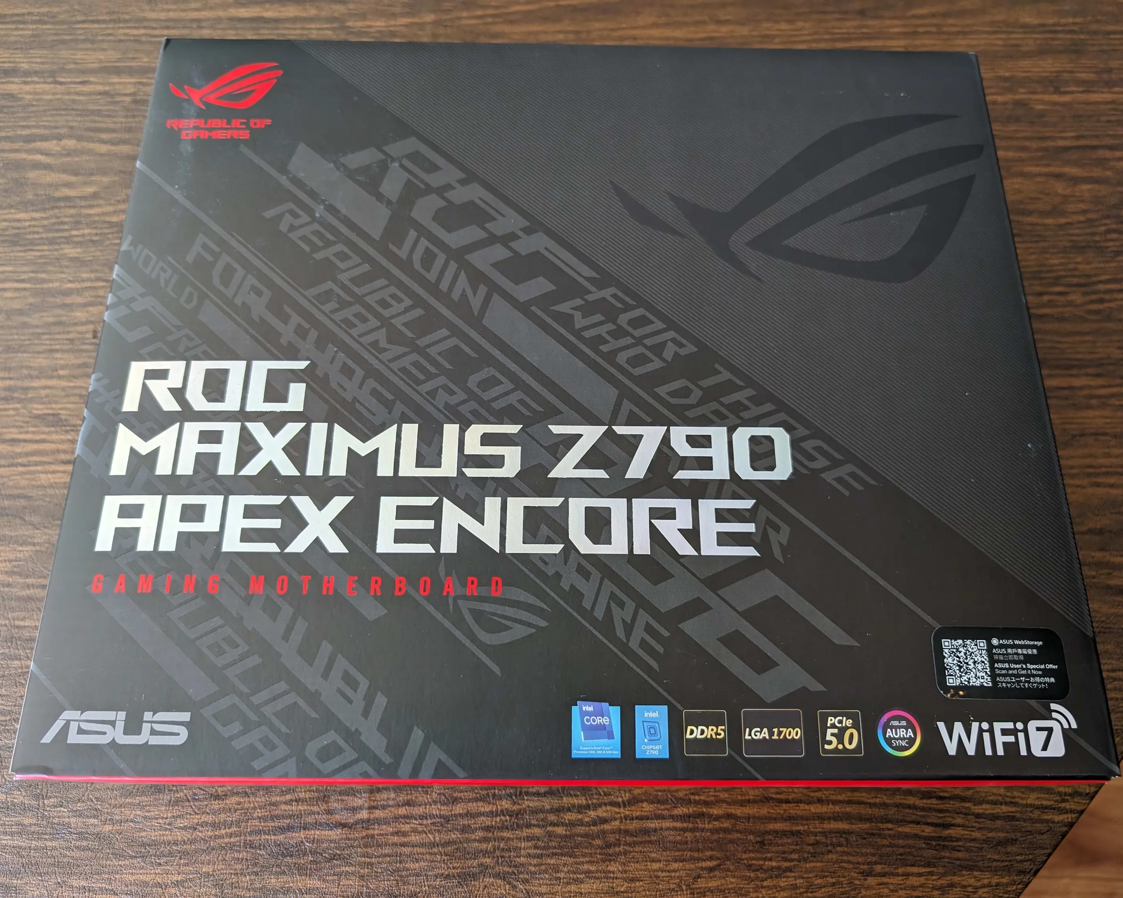 ASUS ROG MAXIMUS Z790 APEX ENCORE Motherboard - BRAND NEW/SEALED