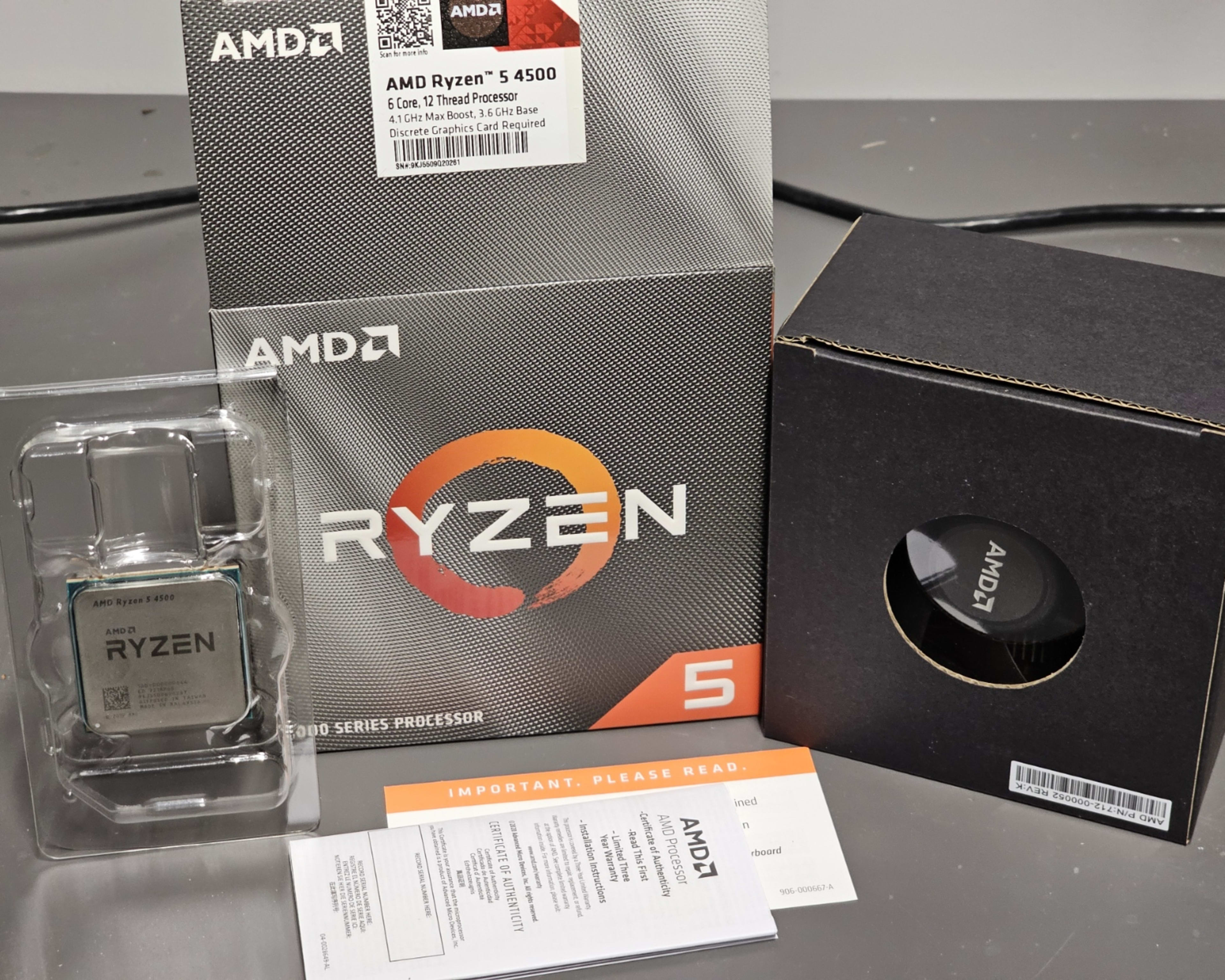 Barely used AMD Ryzen 5 4500 with stock cooler