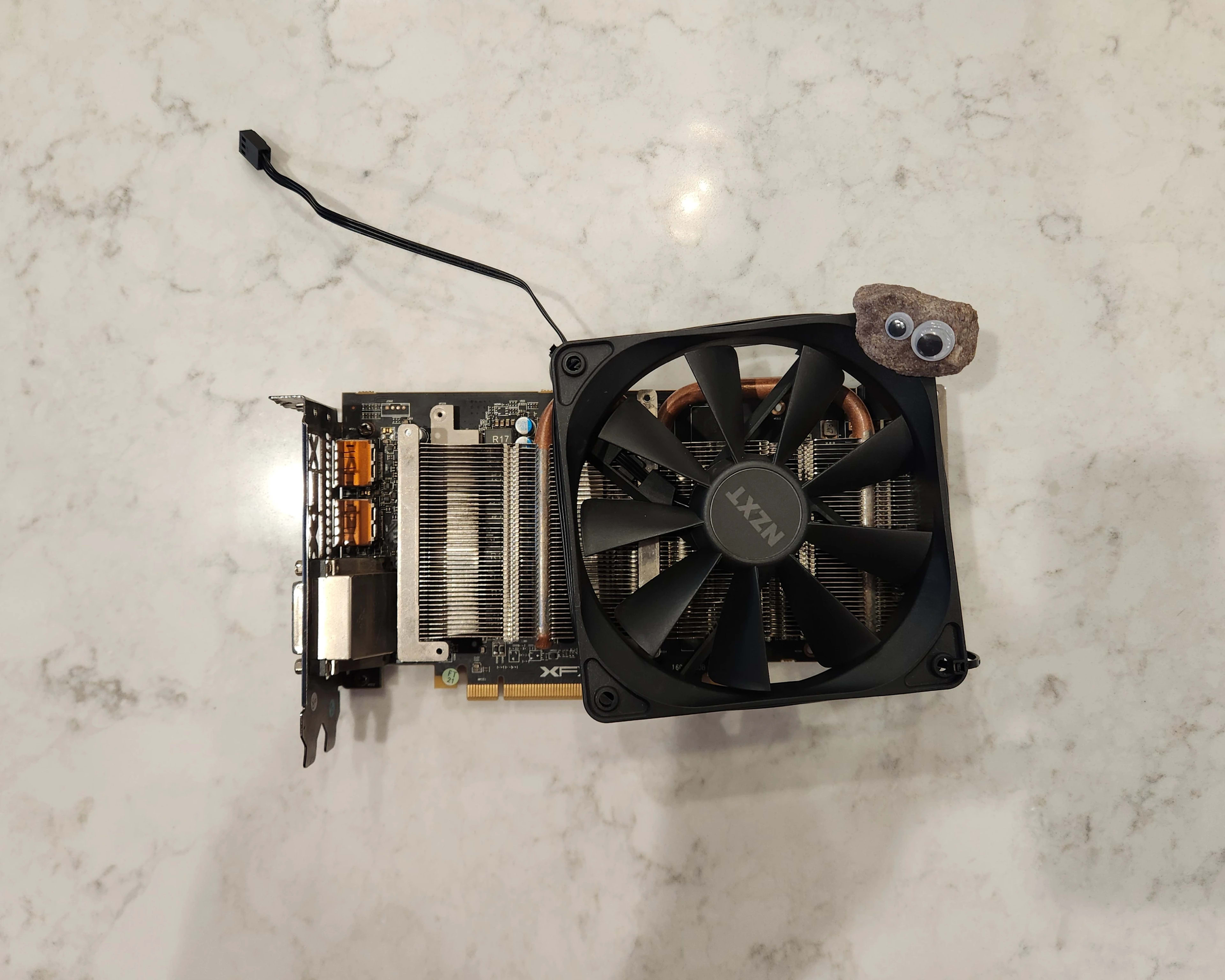 **READ** RX 470 4GB (XFX Passive Cooler) w/ 120mm case fan added - Working but AS-IS