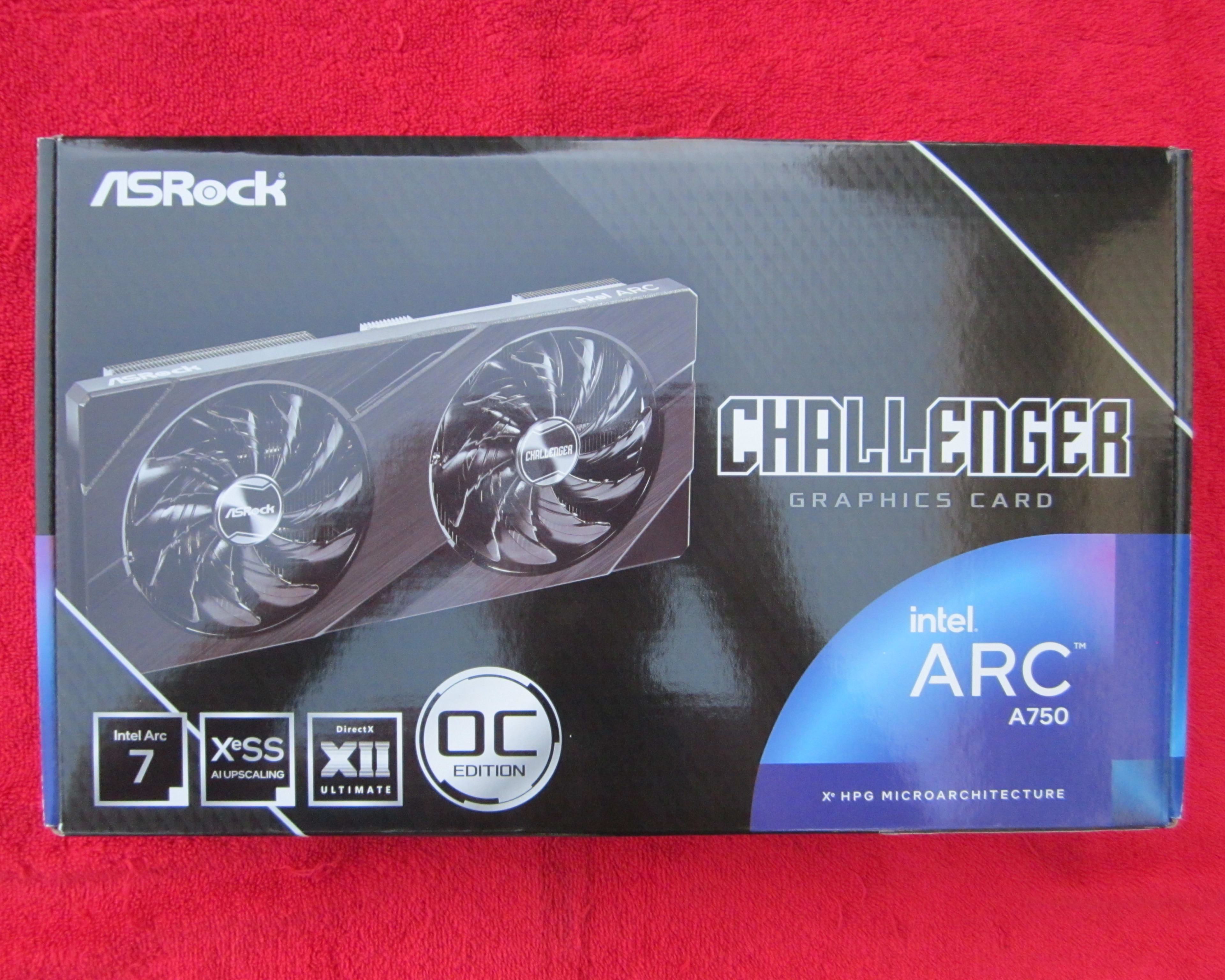 ASRock Intel Arc A750 Challenger D OC 8GB GDDR6 Graphics Card