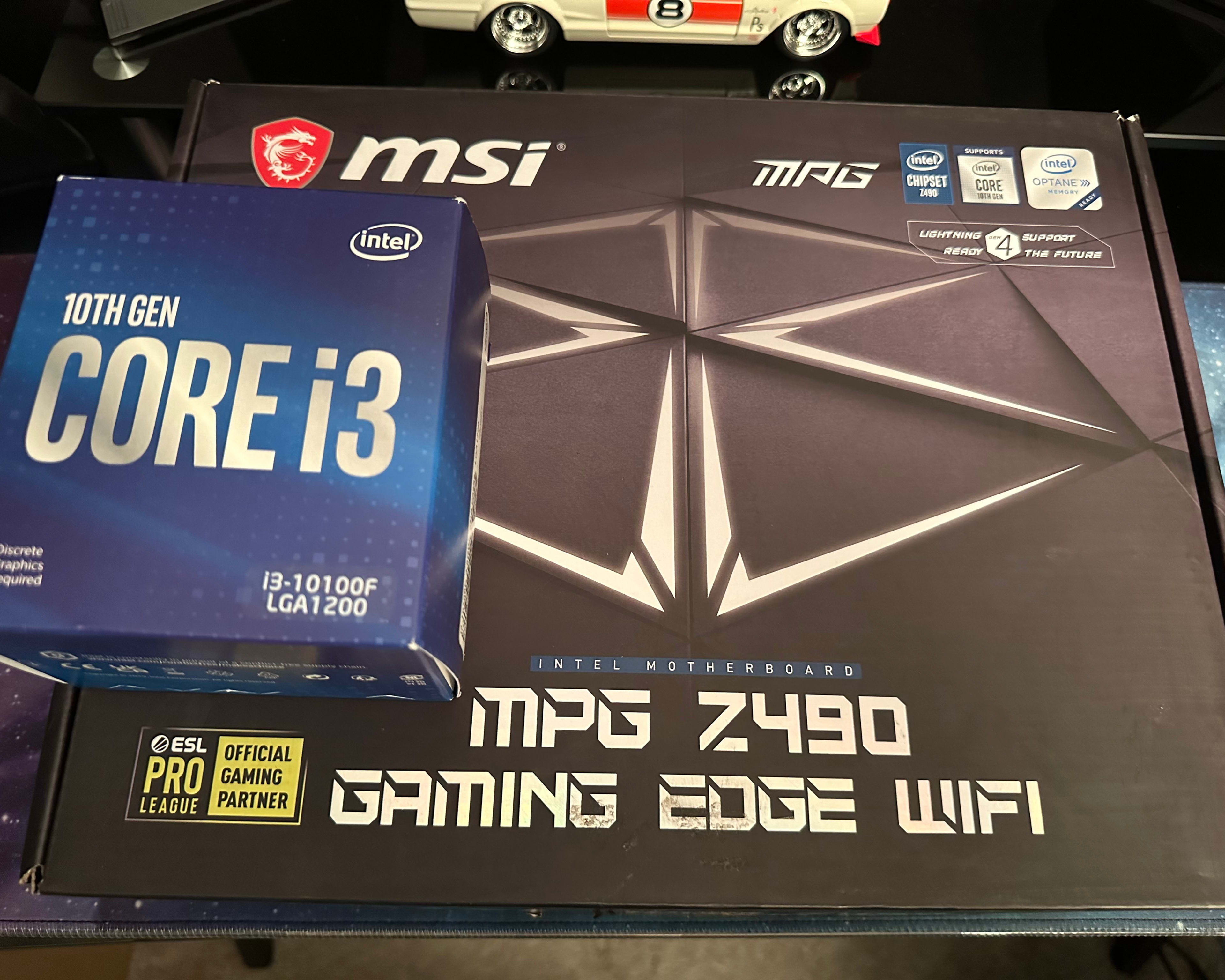 Combo set I3-10100F w/Z490 Gaming Edge WIFI