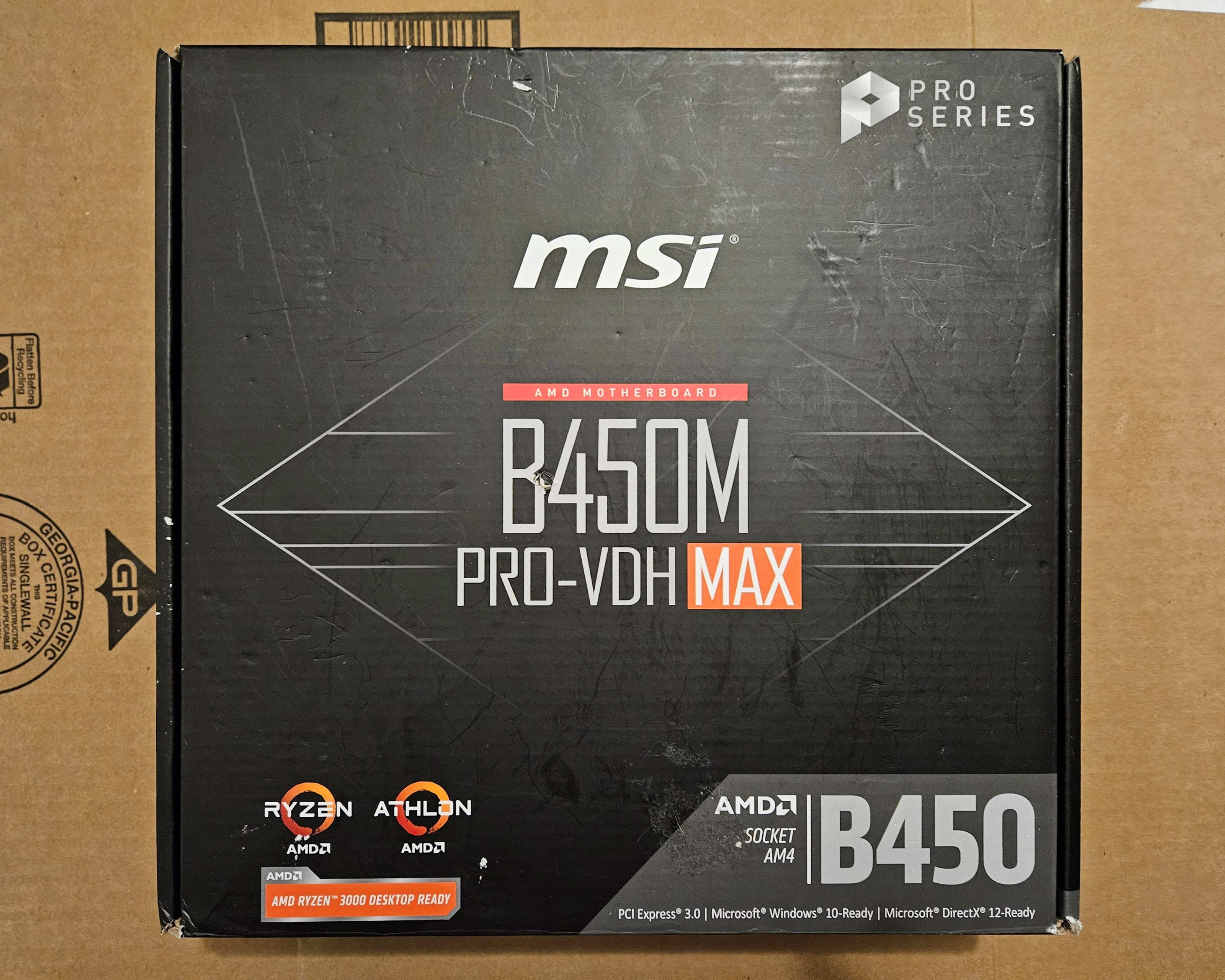 MSI B450M PRO-VDH MAX - Socket AM4 - USED