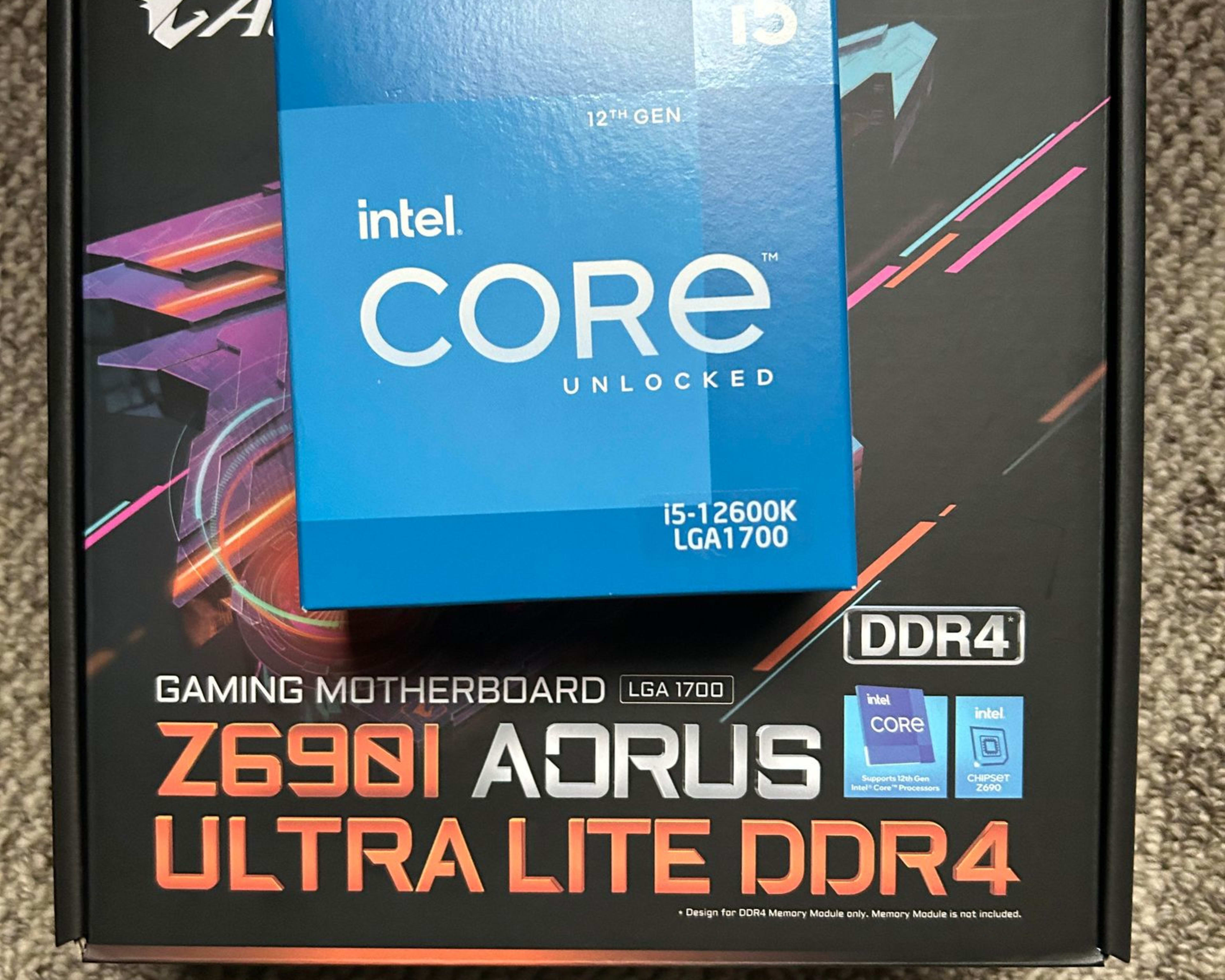 I5-12600K + Z690I Aorus Ultra Lite DDR4