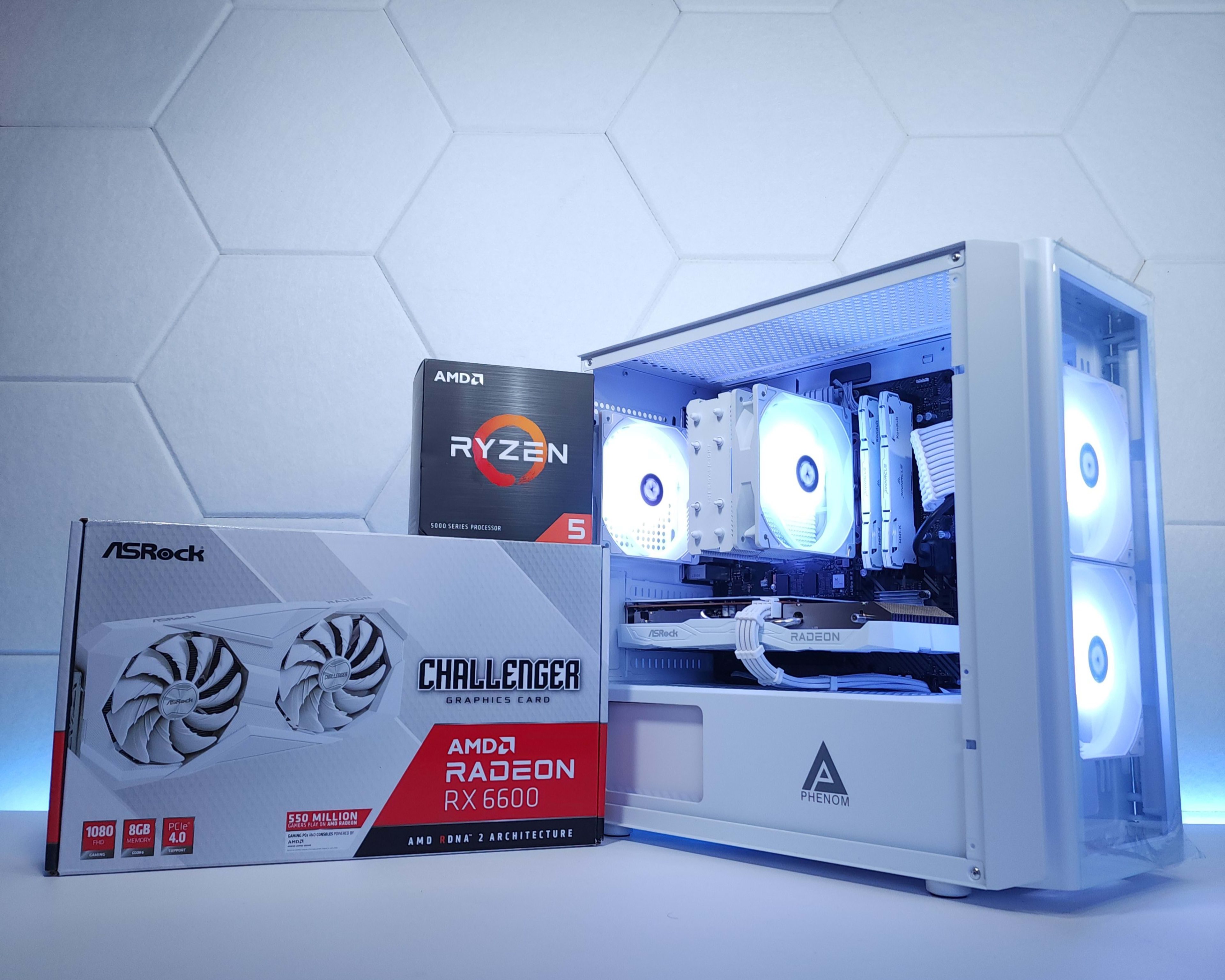 🤍White Custom Build To Order [ Ryzen 5 5500 | RX 6600 ]