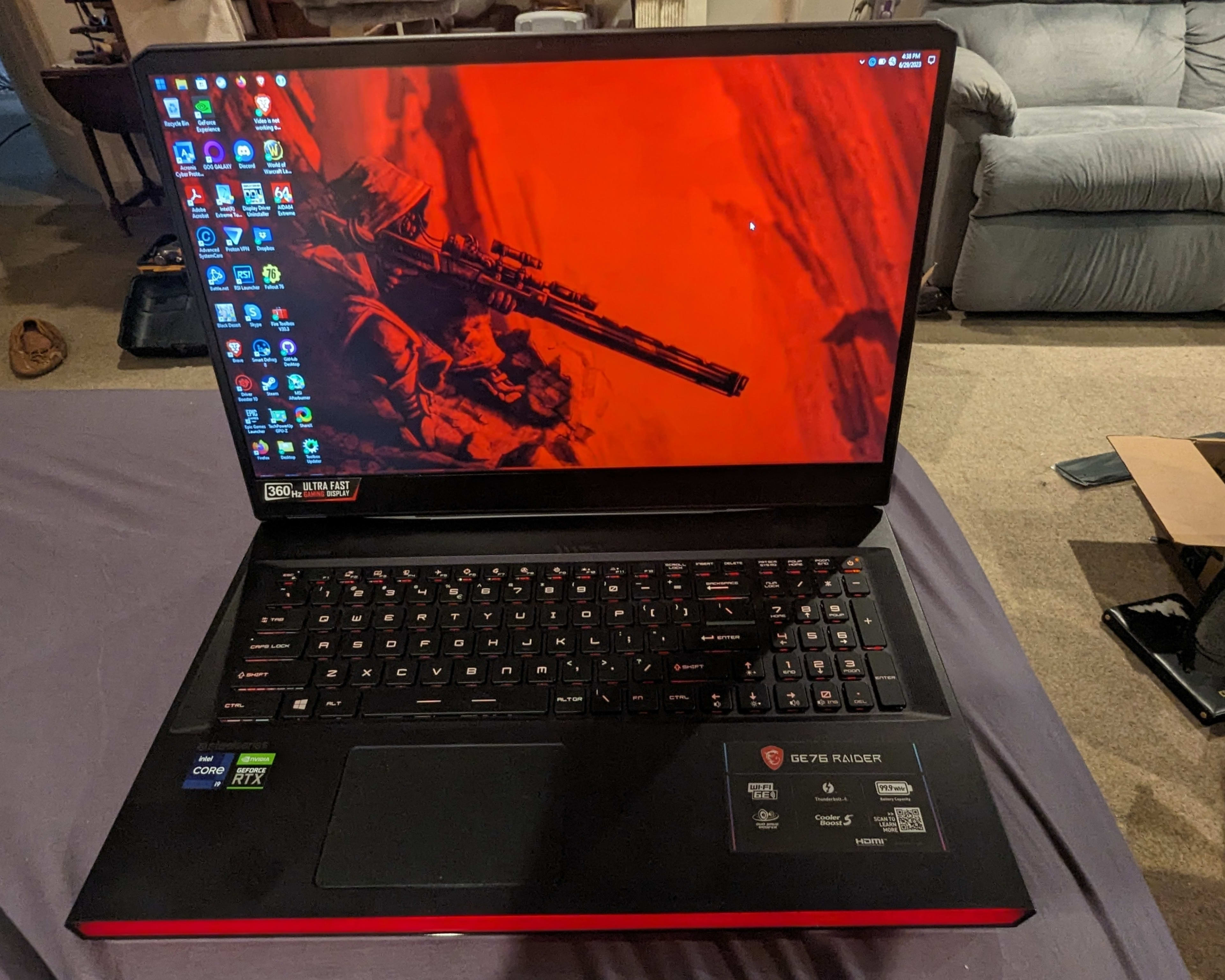 MSI Gaming Laptop GE76 Raider UH11-053 i9 11980HK Nvidia RTX 3080