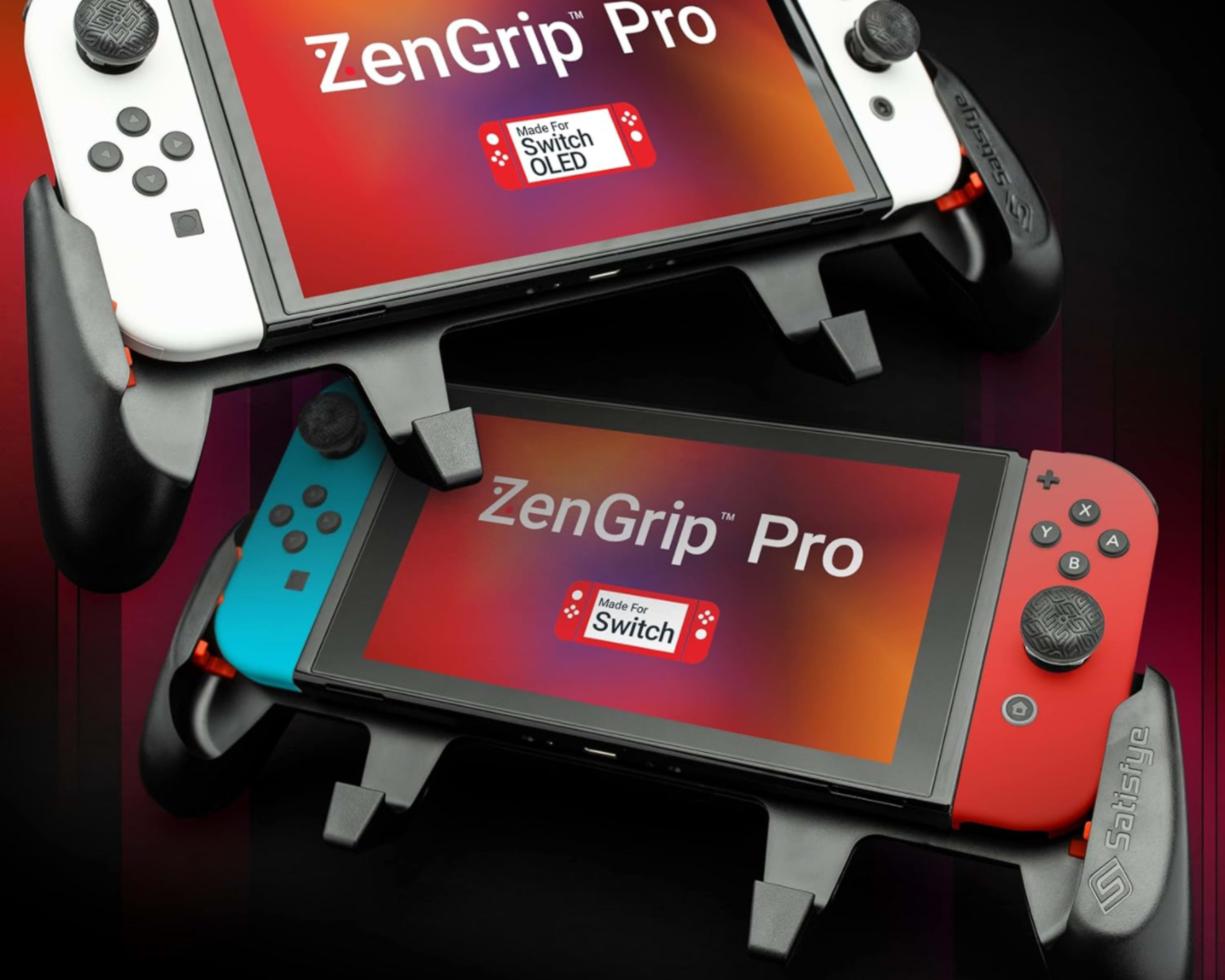 Satisfye ZenGrip Pro Gen 3 OLED Slim Bundle, Accessories Compatible with Nintendo Switch