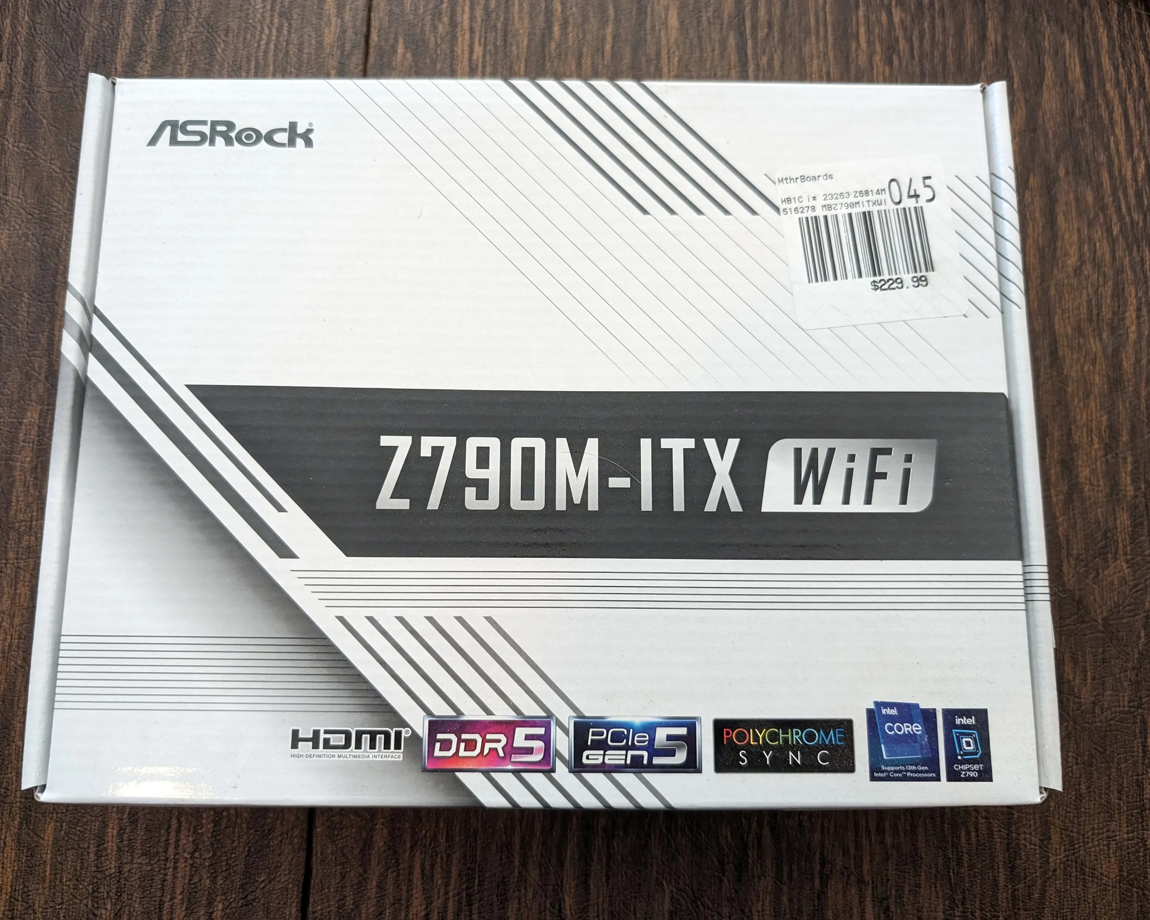 Asrock Z790M-ITX WiFi Motherboard - NEW