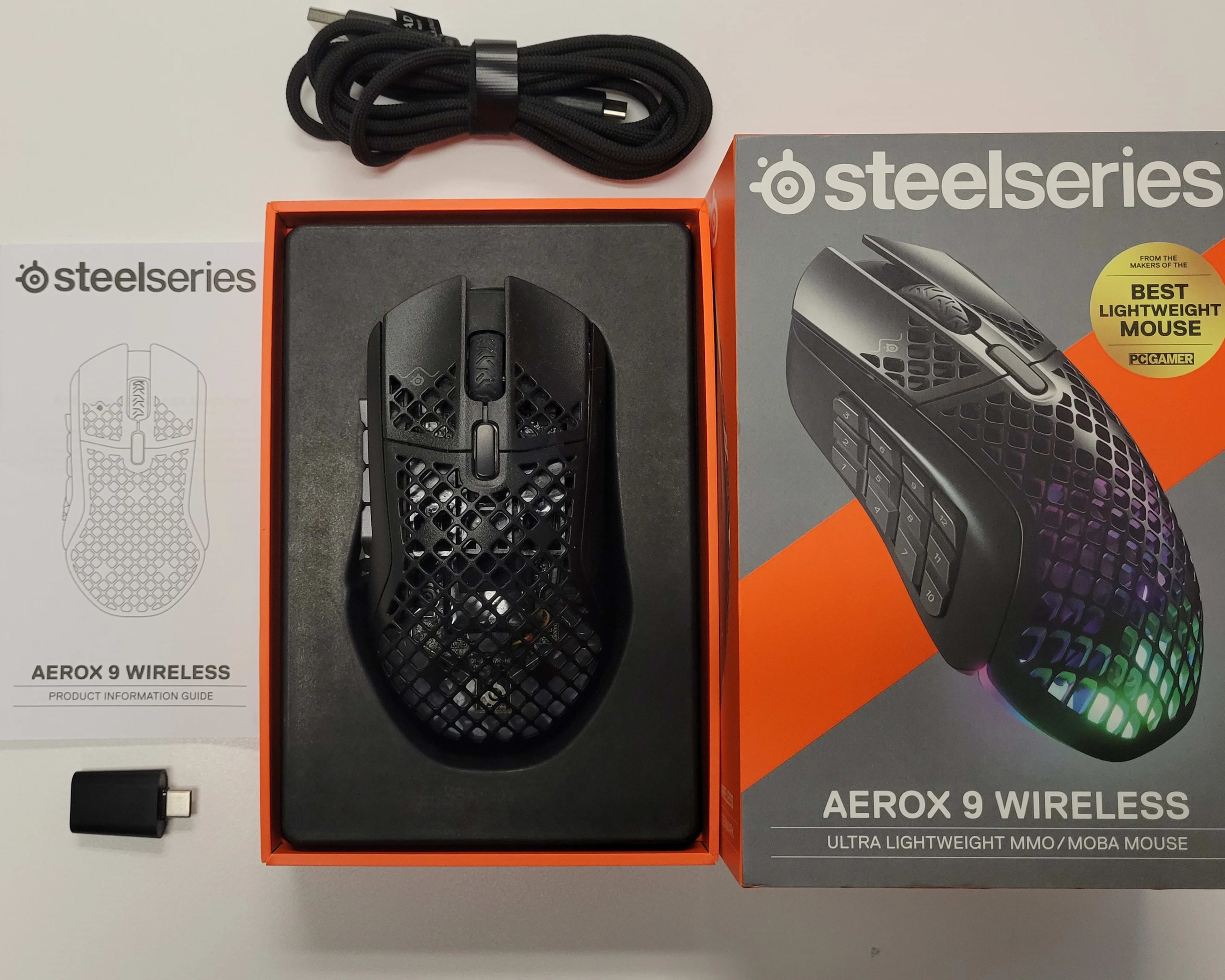 Steelseries Aerox 9 Wireless gaming mouse, barely used, like new