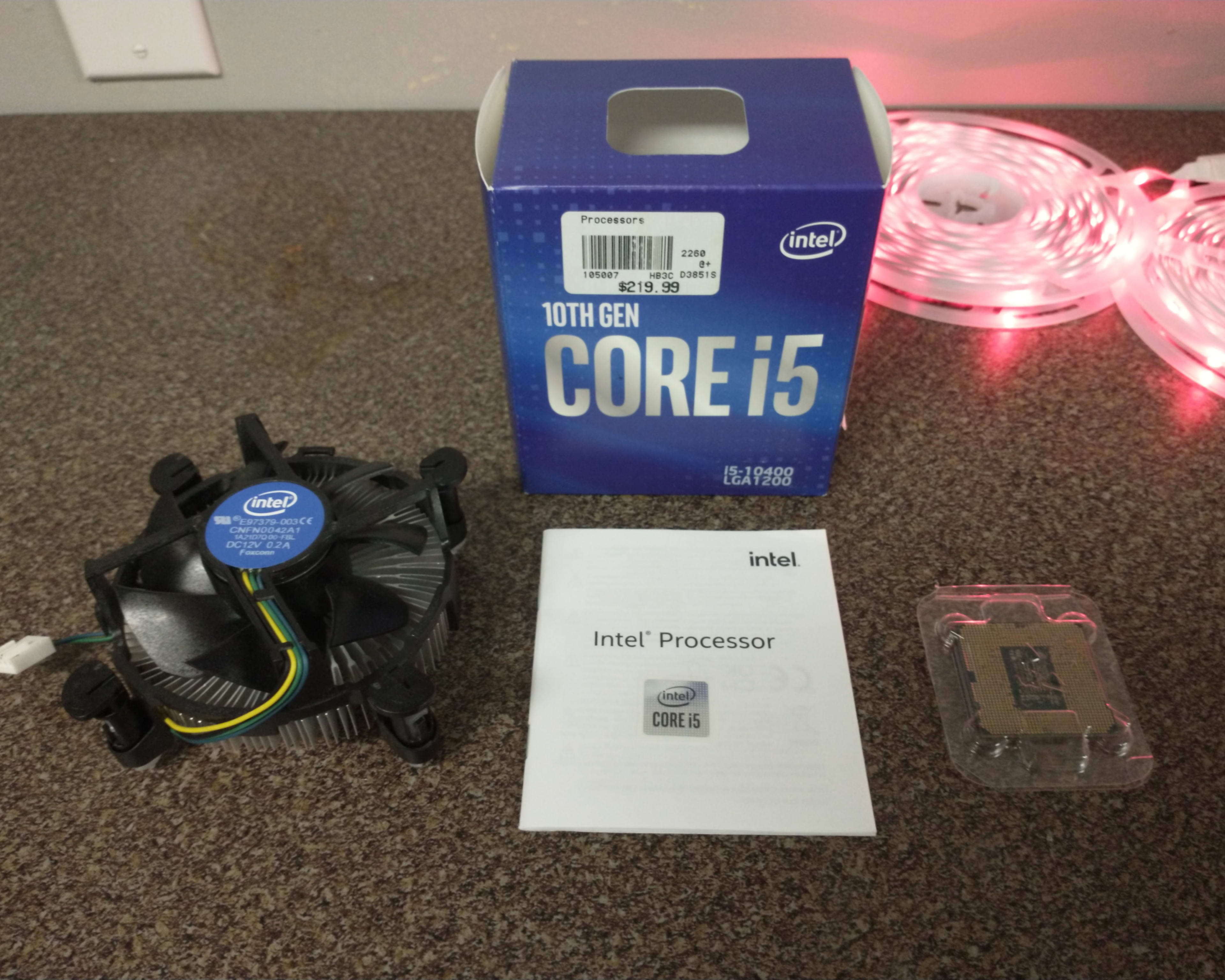 (Used) Core i5 10400 w/Stock cooler and unused sticker