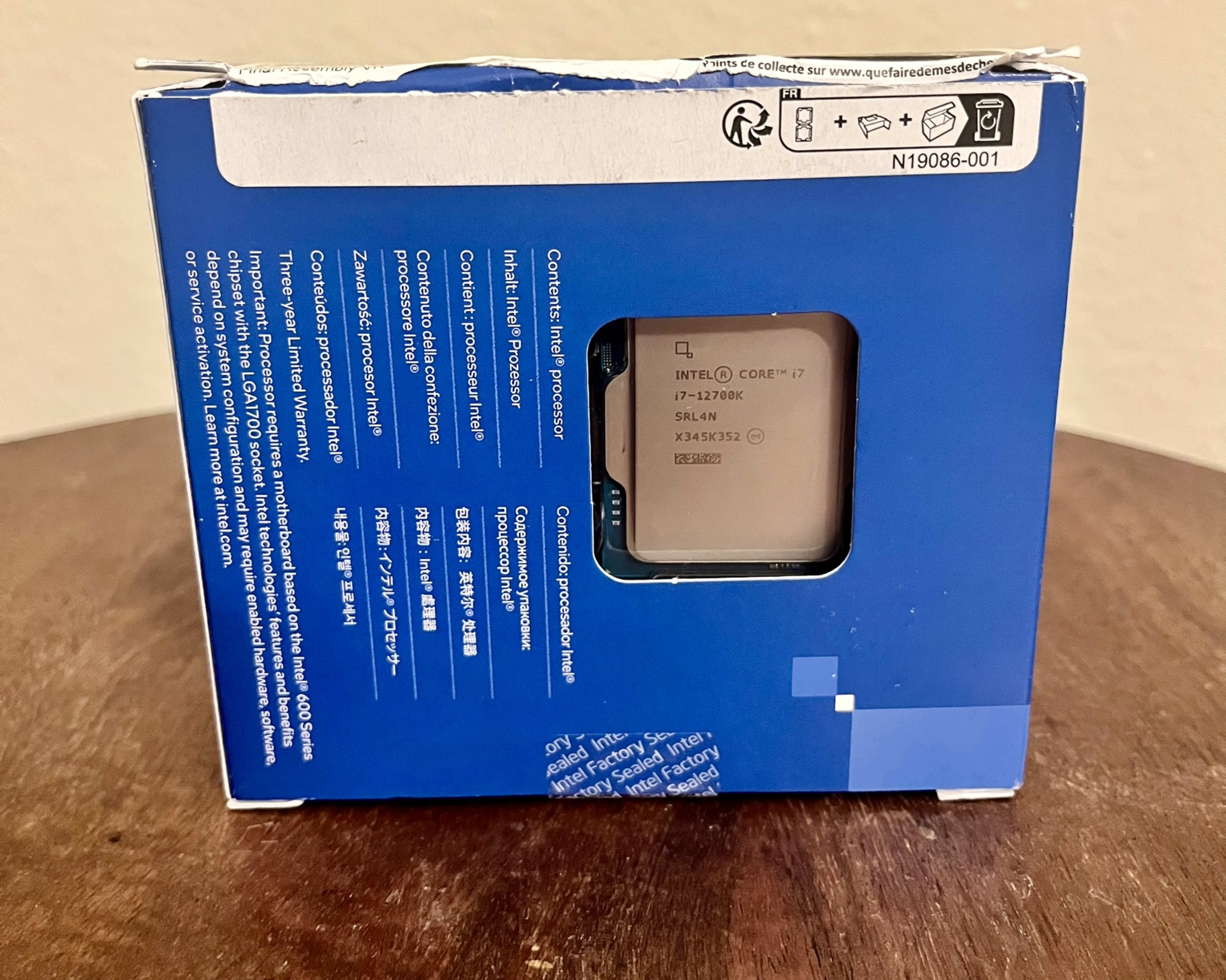 Intel Core i7 12700K BOX 動作品 Intel Core i7 12700K BOX 動作品 PCパーツ